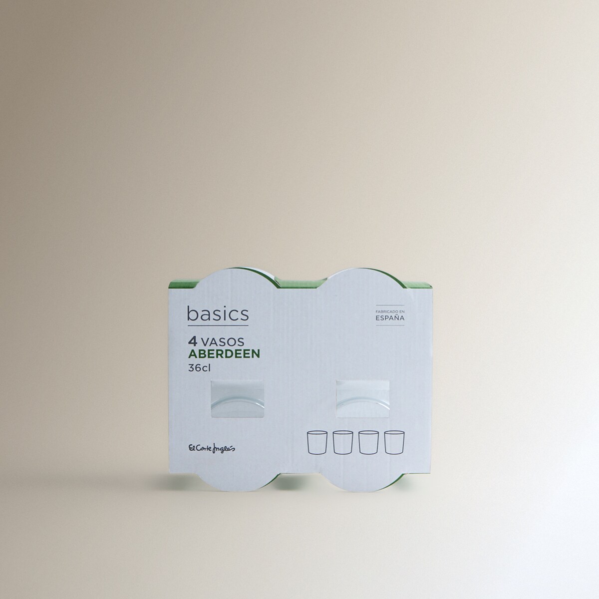 Juego de 4 vasos de pinta Glasgow Transparente-5