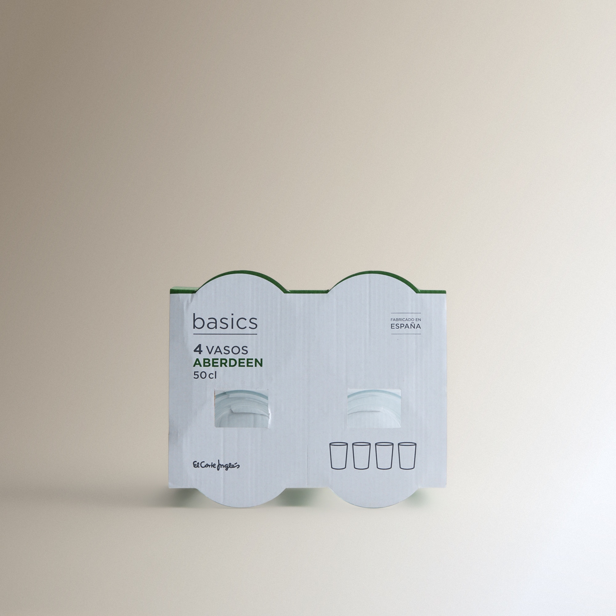 Juego de 4 vasos de sidra Glasgow Transparente-5