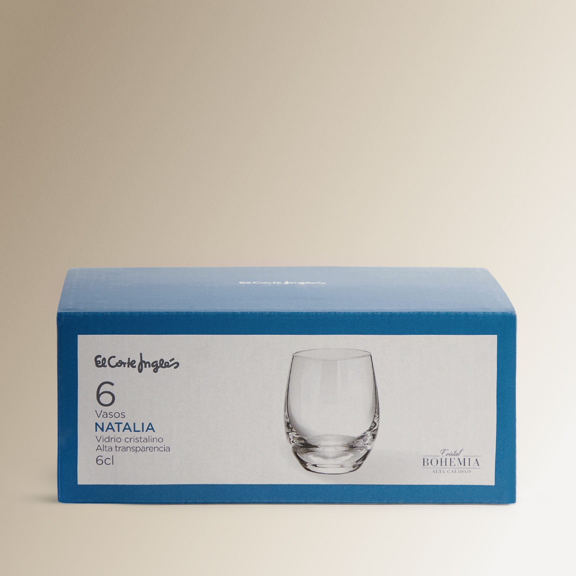 Conjunto de 6 copos de licor Natalia El Corte Inglés Transparente-5