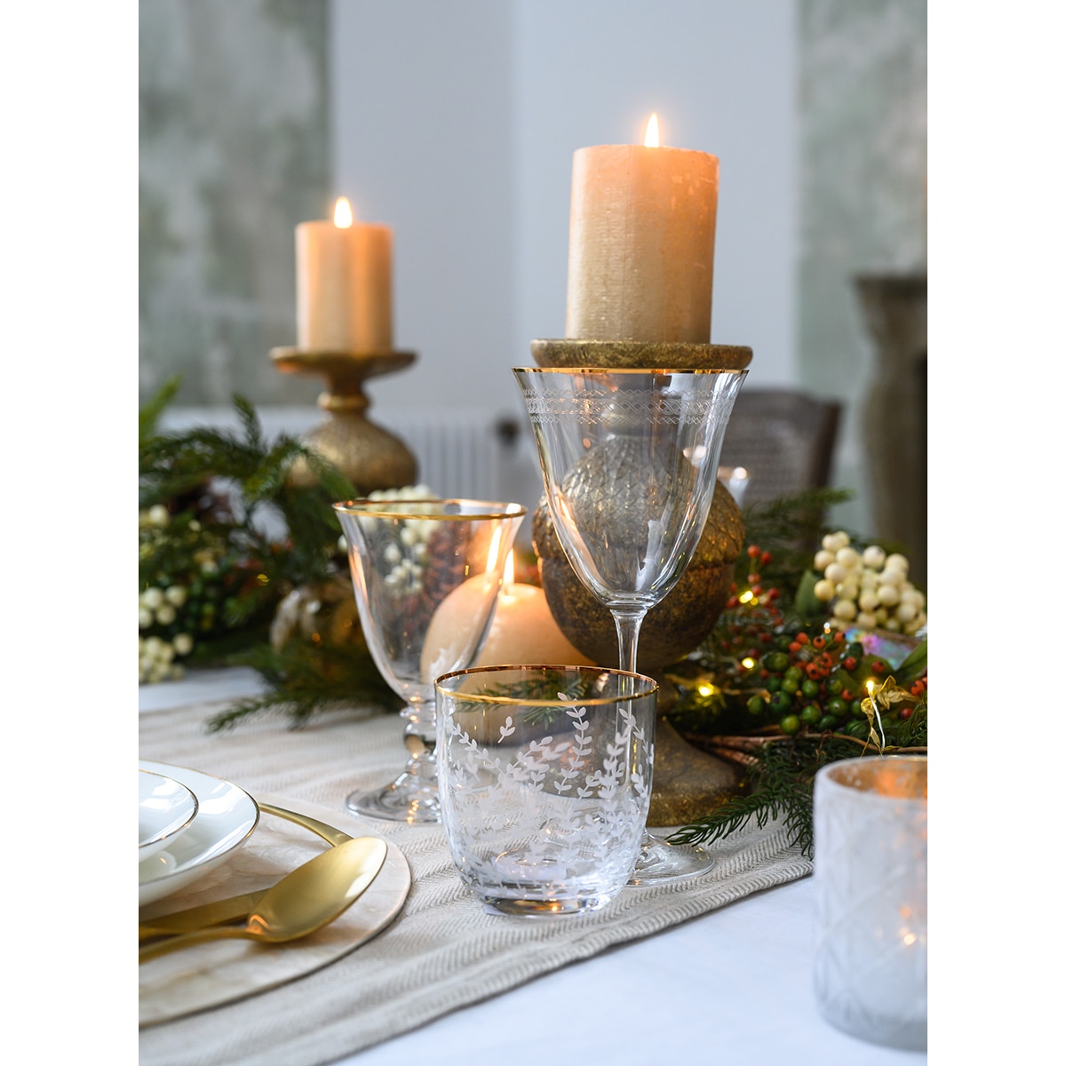 Copa de vino Filo oro El Corte Inglés - Cristal Cristal-5