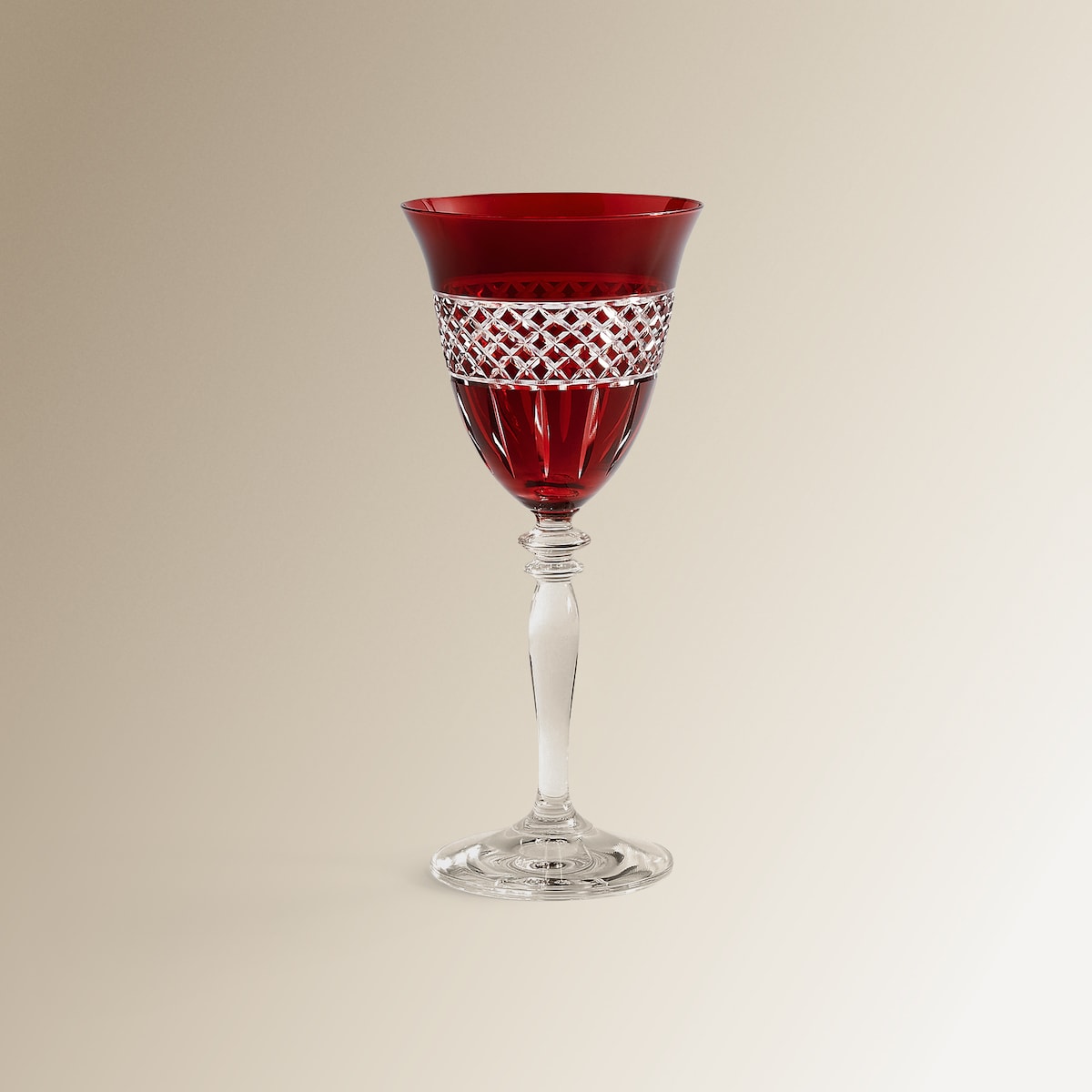 Copa de vino cristal tallado Chambord El Corte Inglés Rojo-1