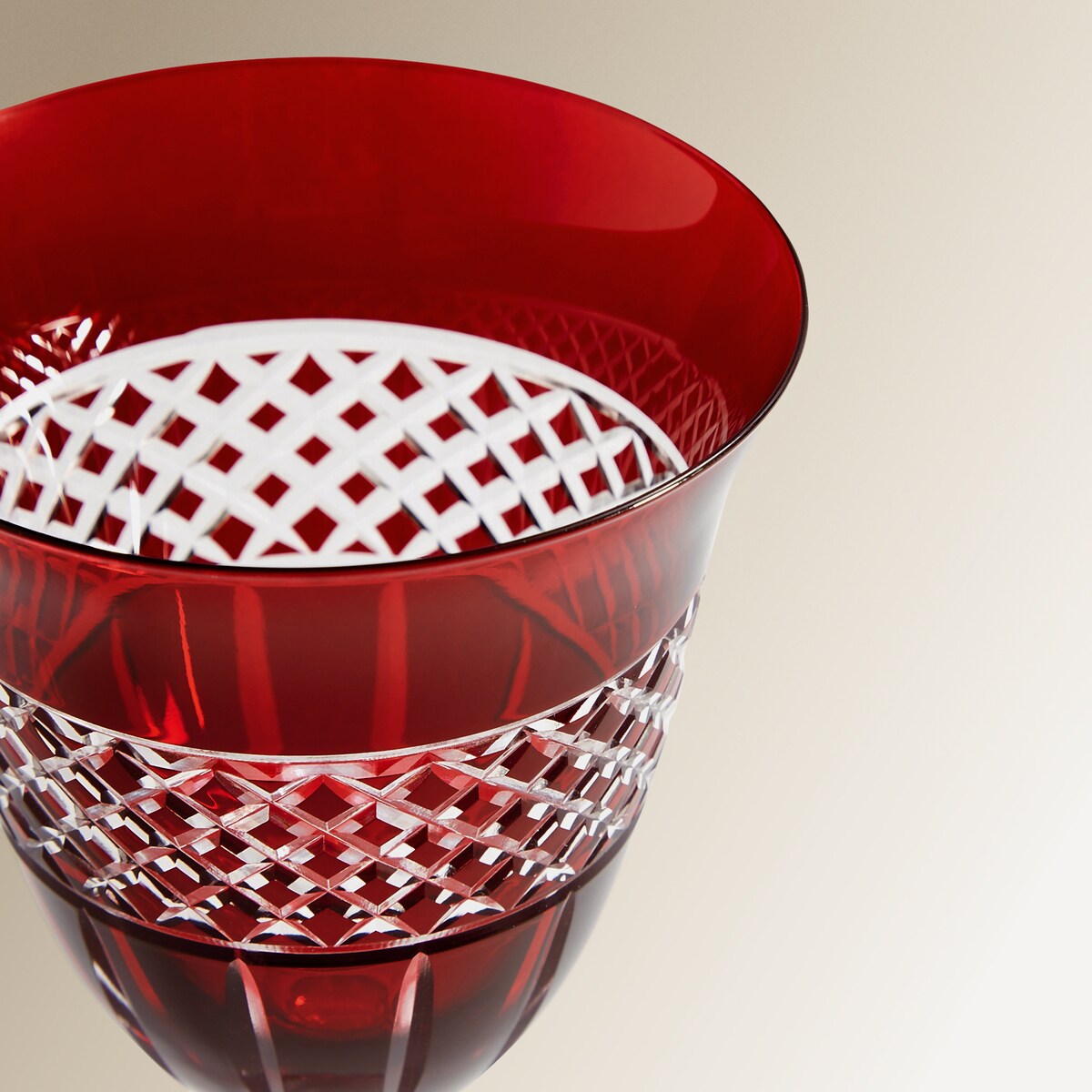 Copa de vino cristal tallado Chambord El Corte Inglés Rojo-3