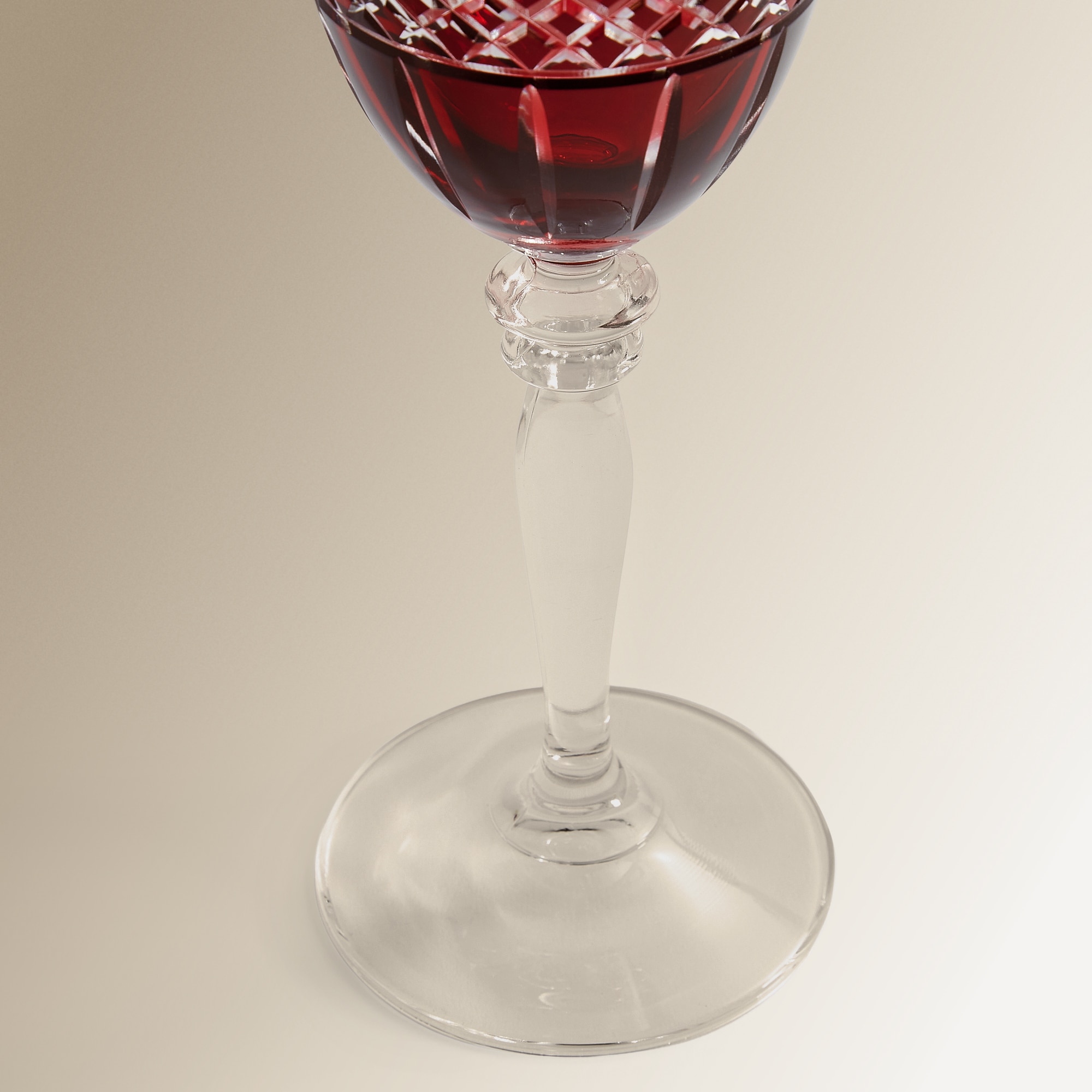 Copo de vinho de cristal talhado Chambord Vermelho-5