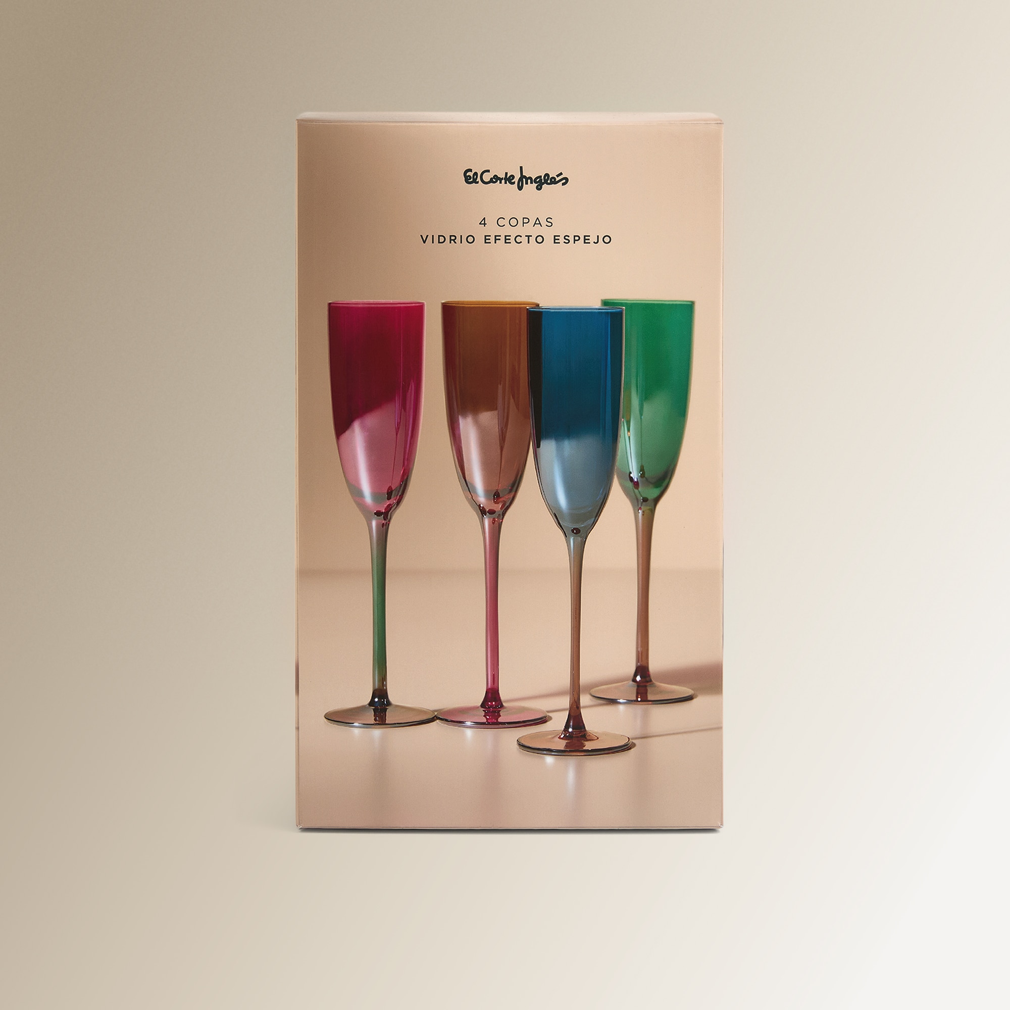 Conjunto de 4 Copos de Champanhe de Cristal Berlim Multicolor-3