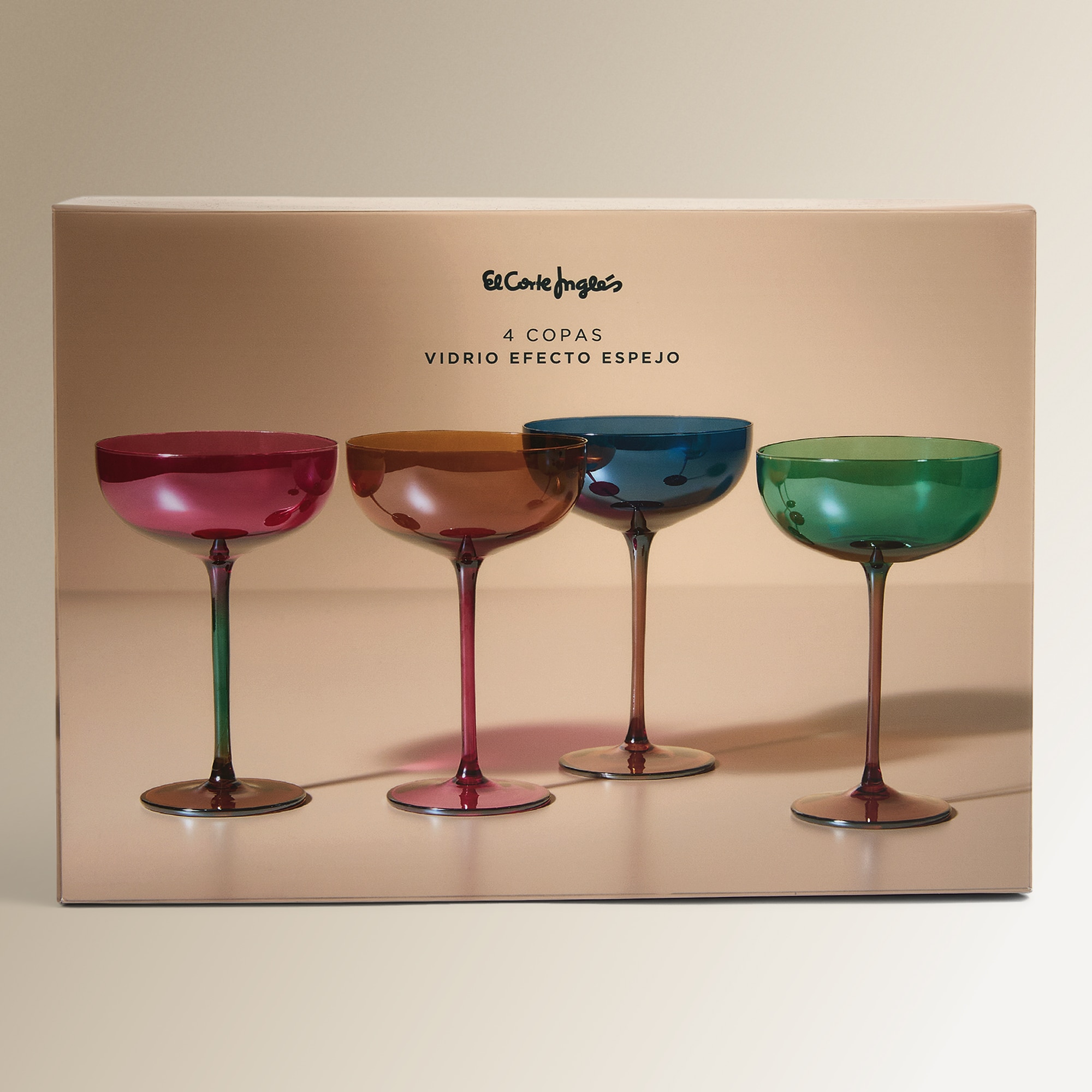 Conjunto de 4 Copos de Martini de Cristal Berlín Multicolor-4