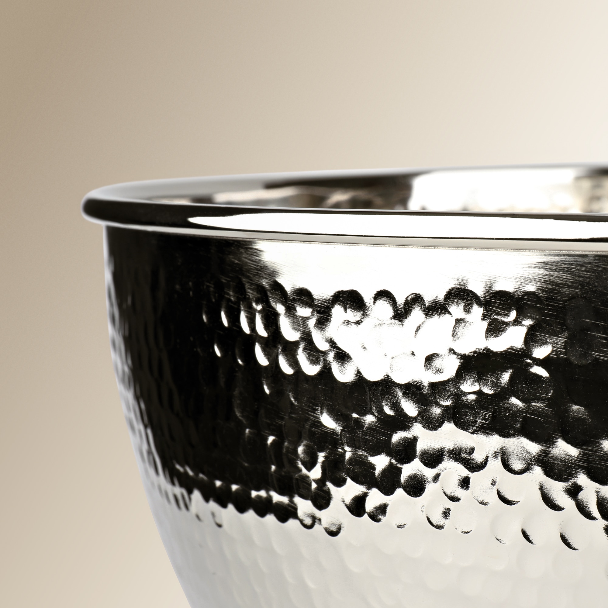 Balde de champanhe com efeito martelé El Corte Inglés Níquel-2