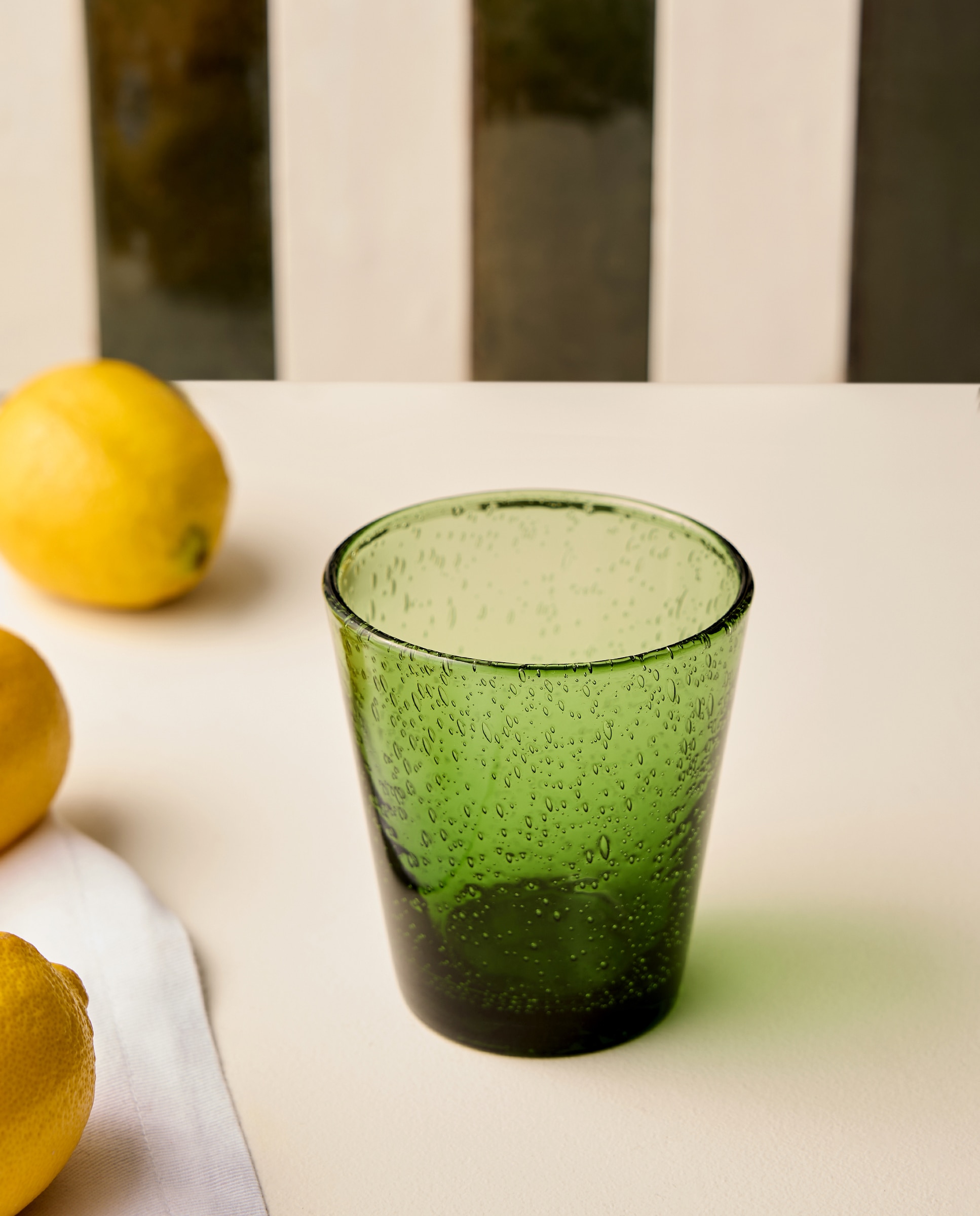 Vaso de agua de vidrio cónico Niza - Verde Verde-1