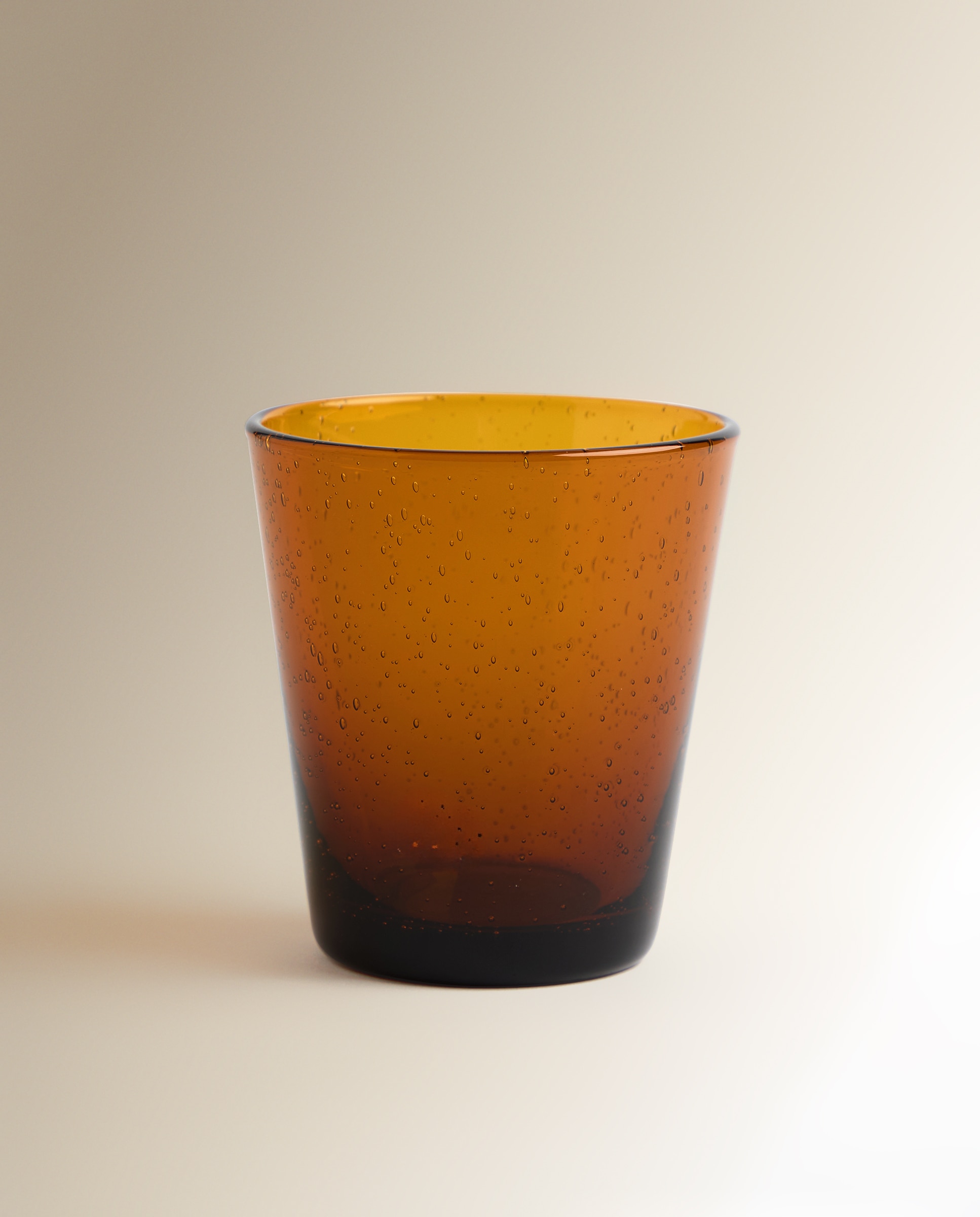 Copo de Água de Vidro Cónico Niza Âmbar-2