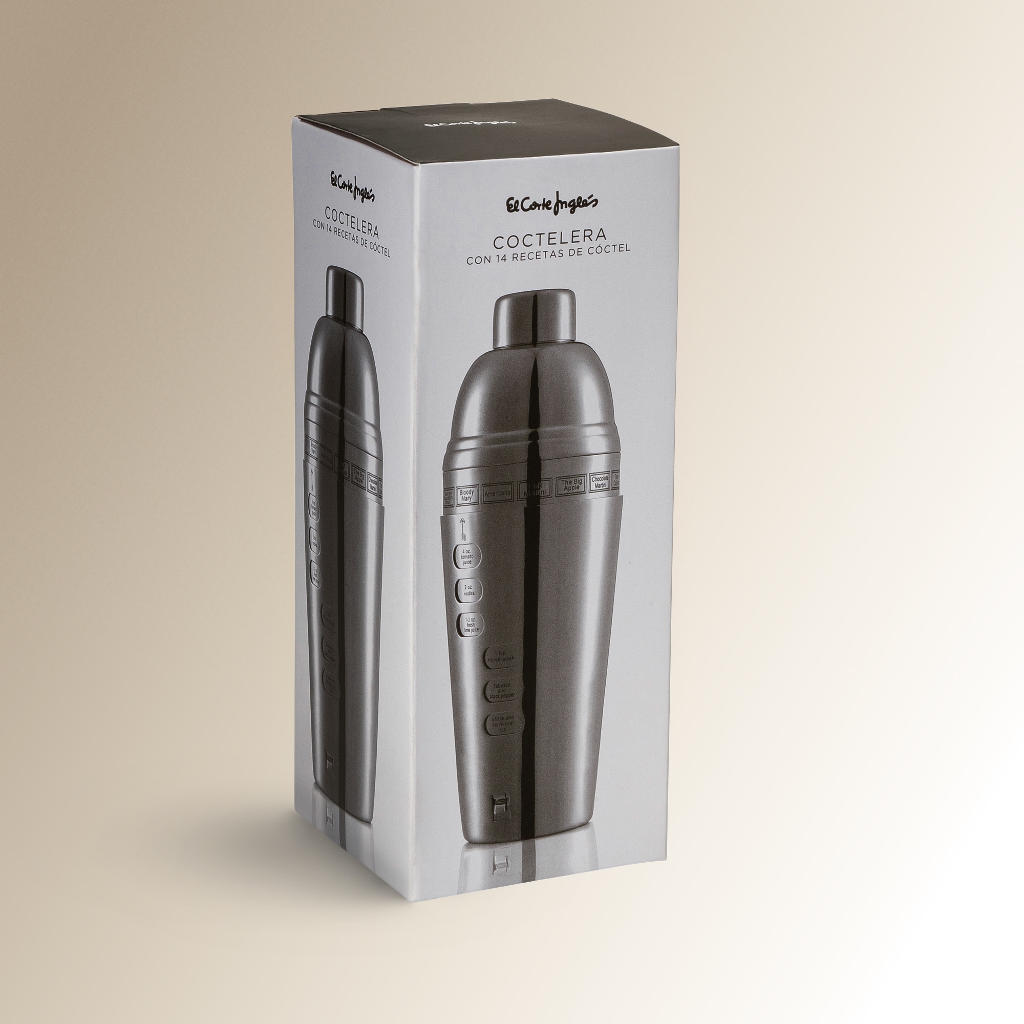 Shaker com receitas Chicago El Corte Inglés Aço-5