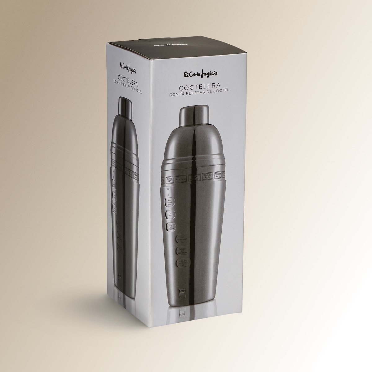 Shaker com receitas Chicago El Corte Inglés Aço-5