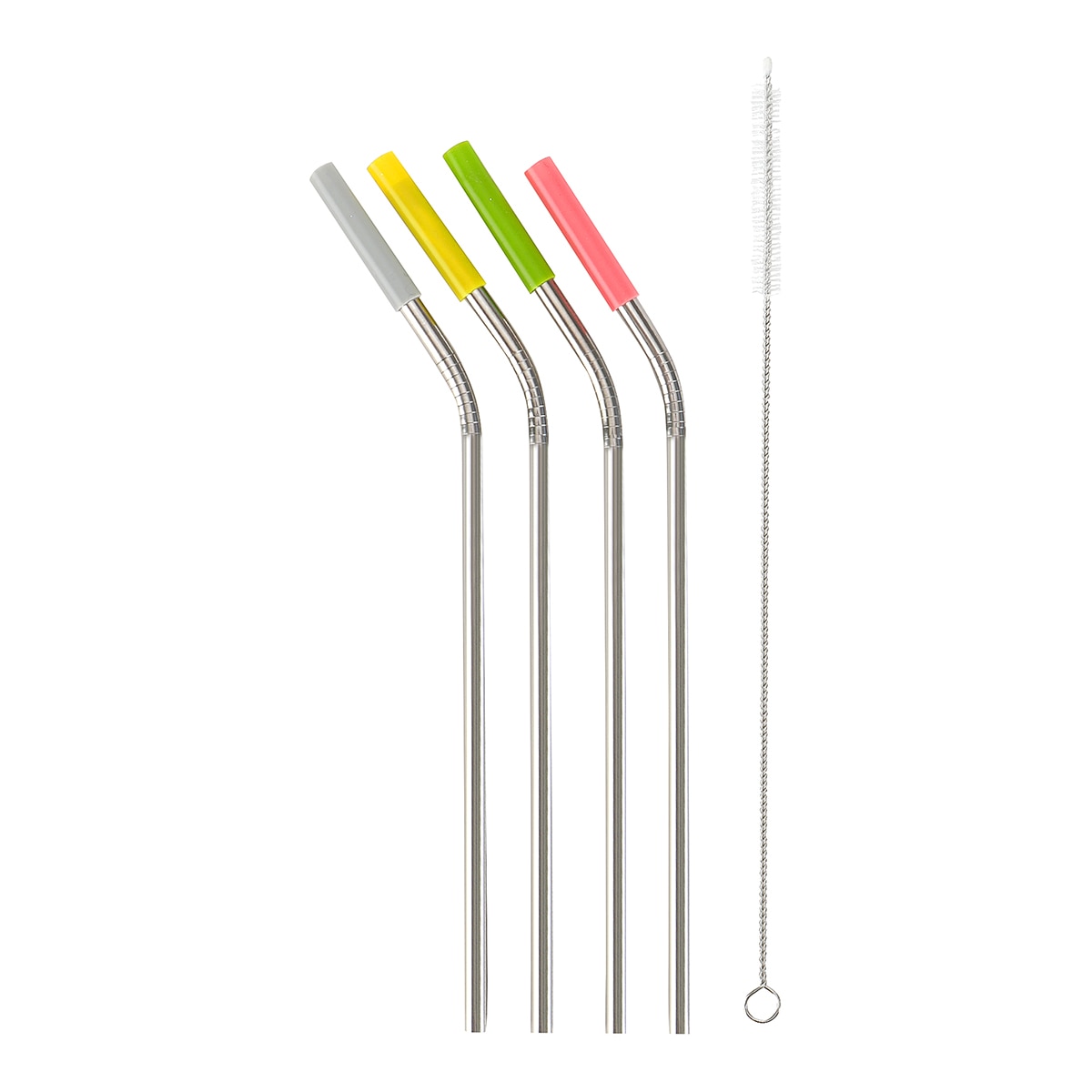 Imagen 0 de Juego de 4 pajitas de acero inoxidable con cepillo Pop El Corte Inglés