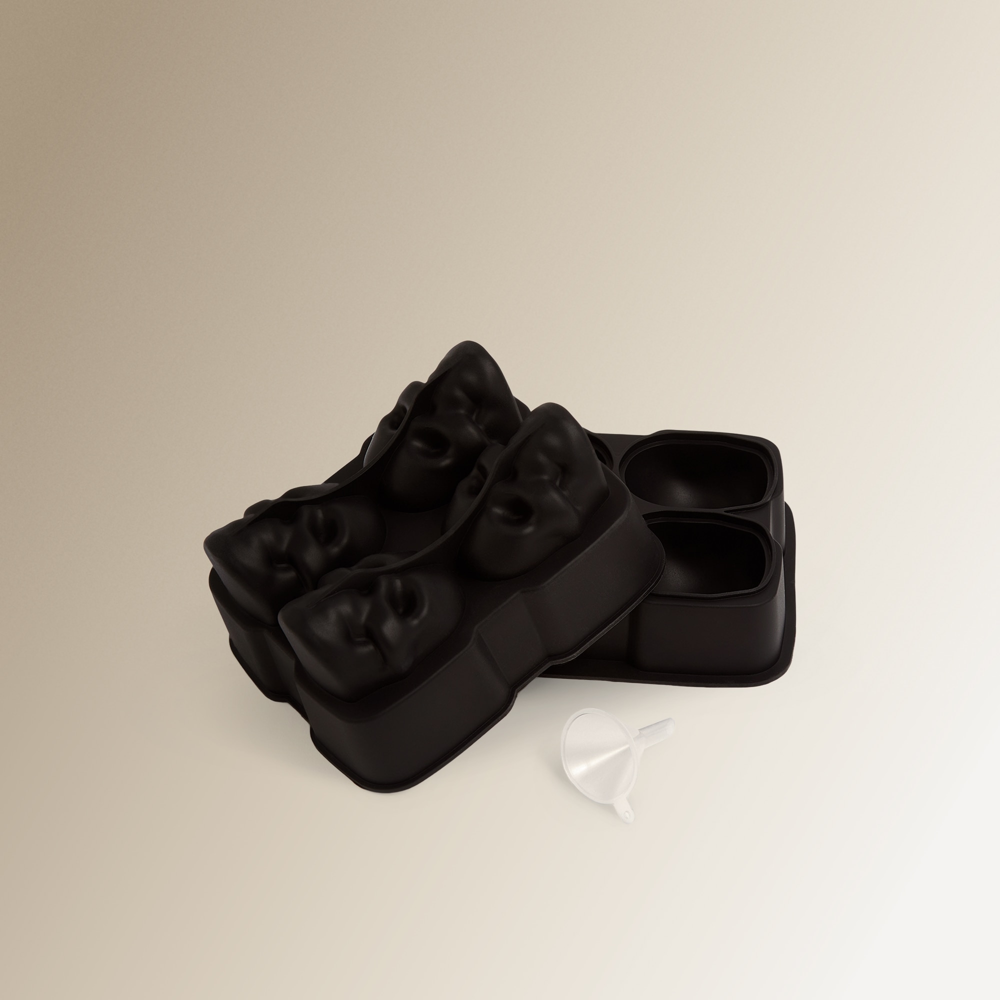 Moldes de Gelo Caveiras Manhattan Preto-3