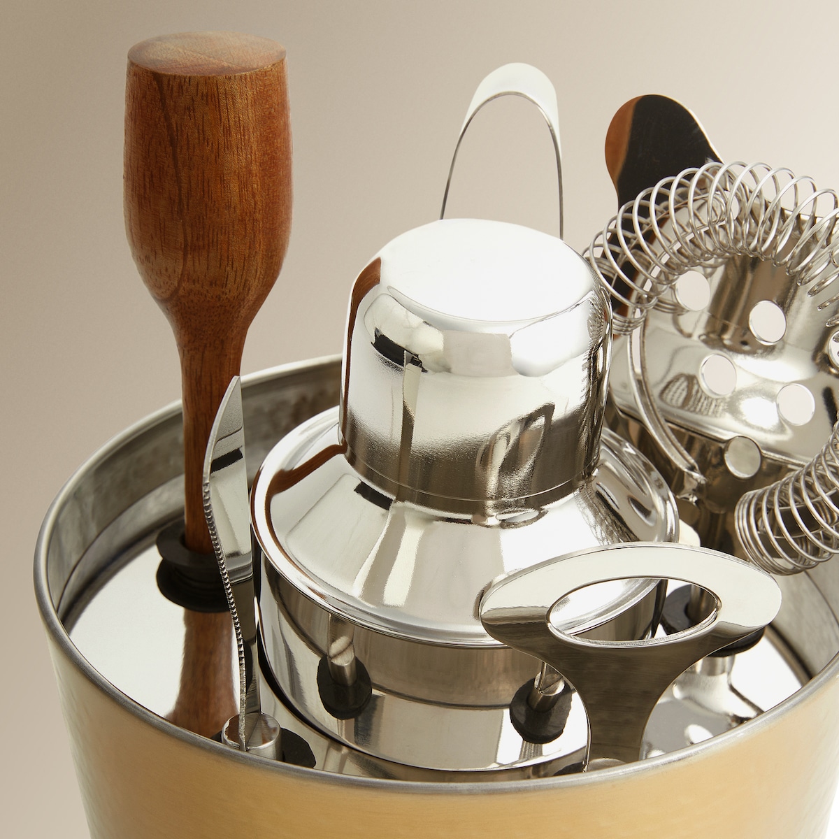 Conjunto de Acessórios para Coquetel Lincoln Ouro-2