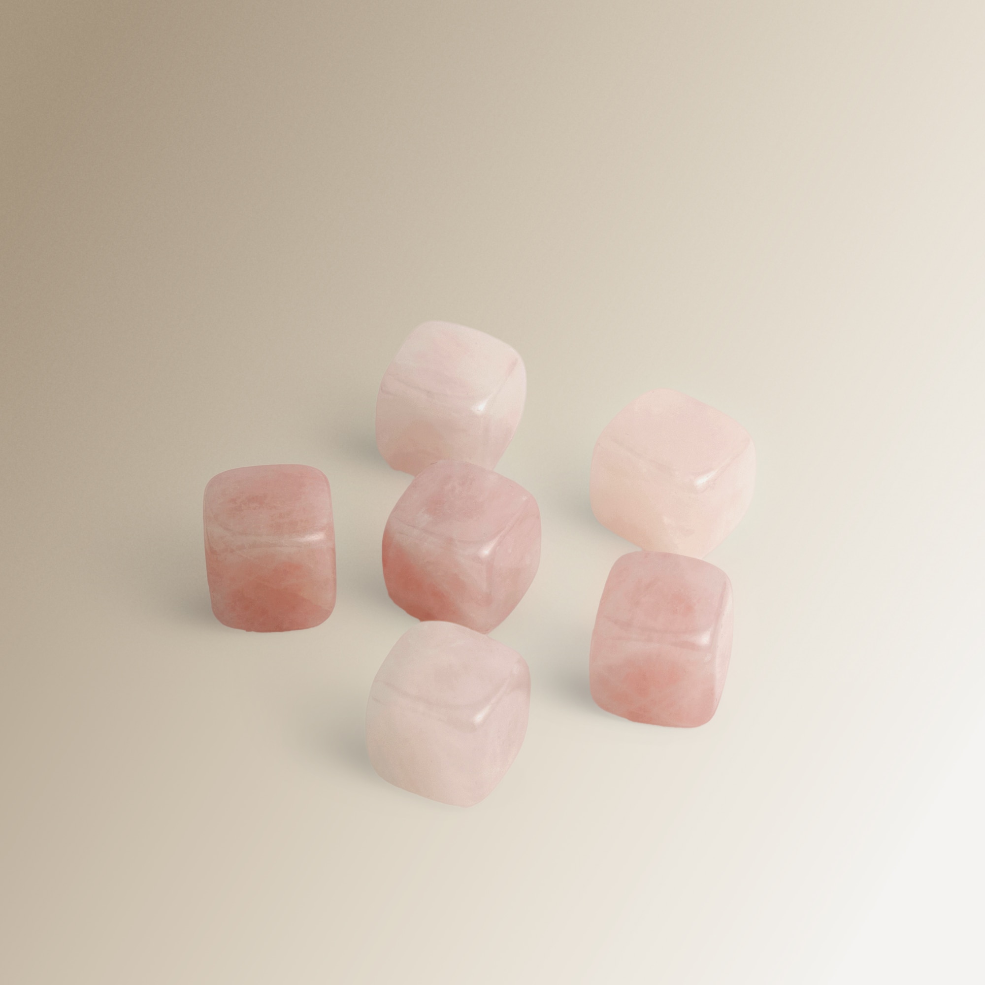 Imagem 0 de Conjunto de 6 Pedras de Gelo de Quartzo Pink Manhattan