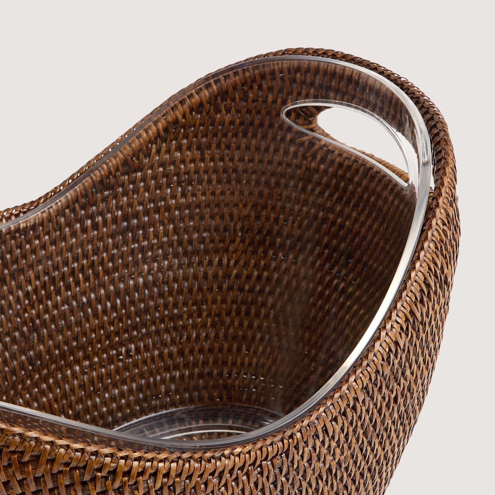 Balde de Champanhe Rattan Castanho-3