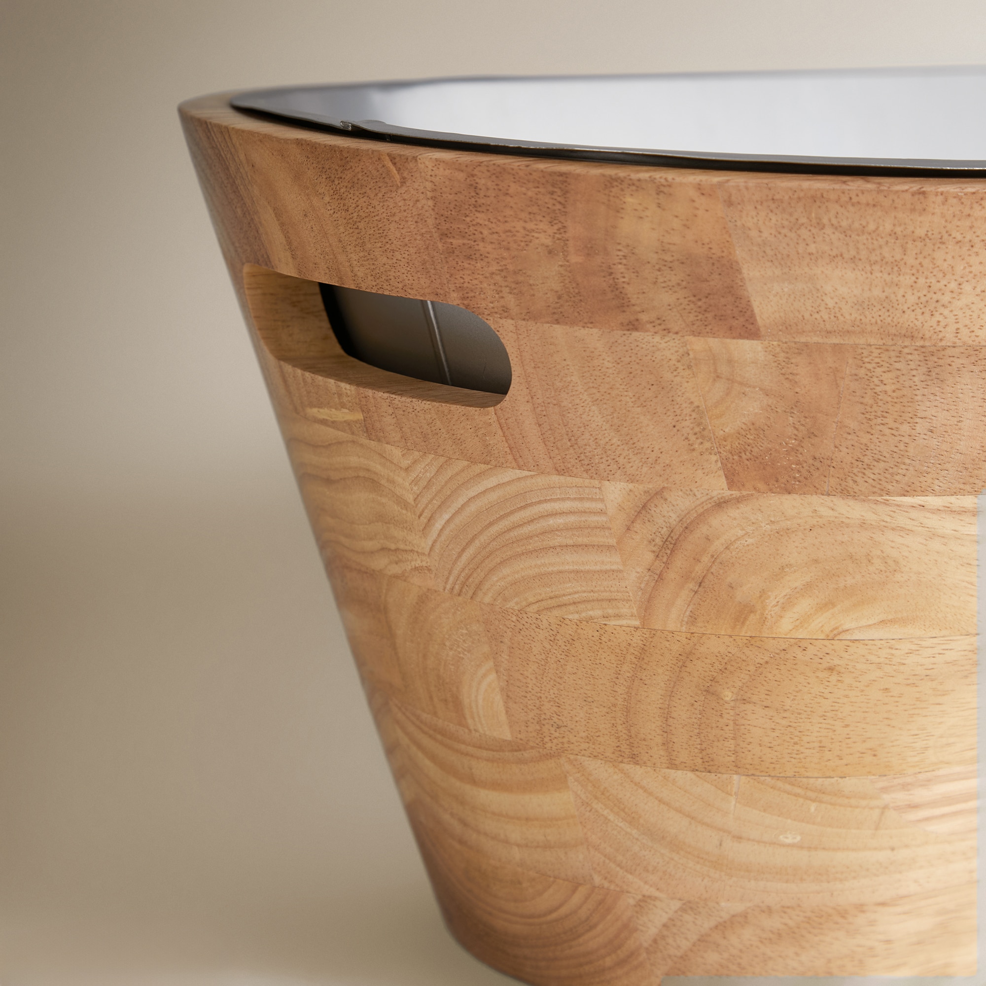 Balde de Champanhe de Madeira Ibiza Natural-3