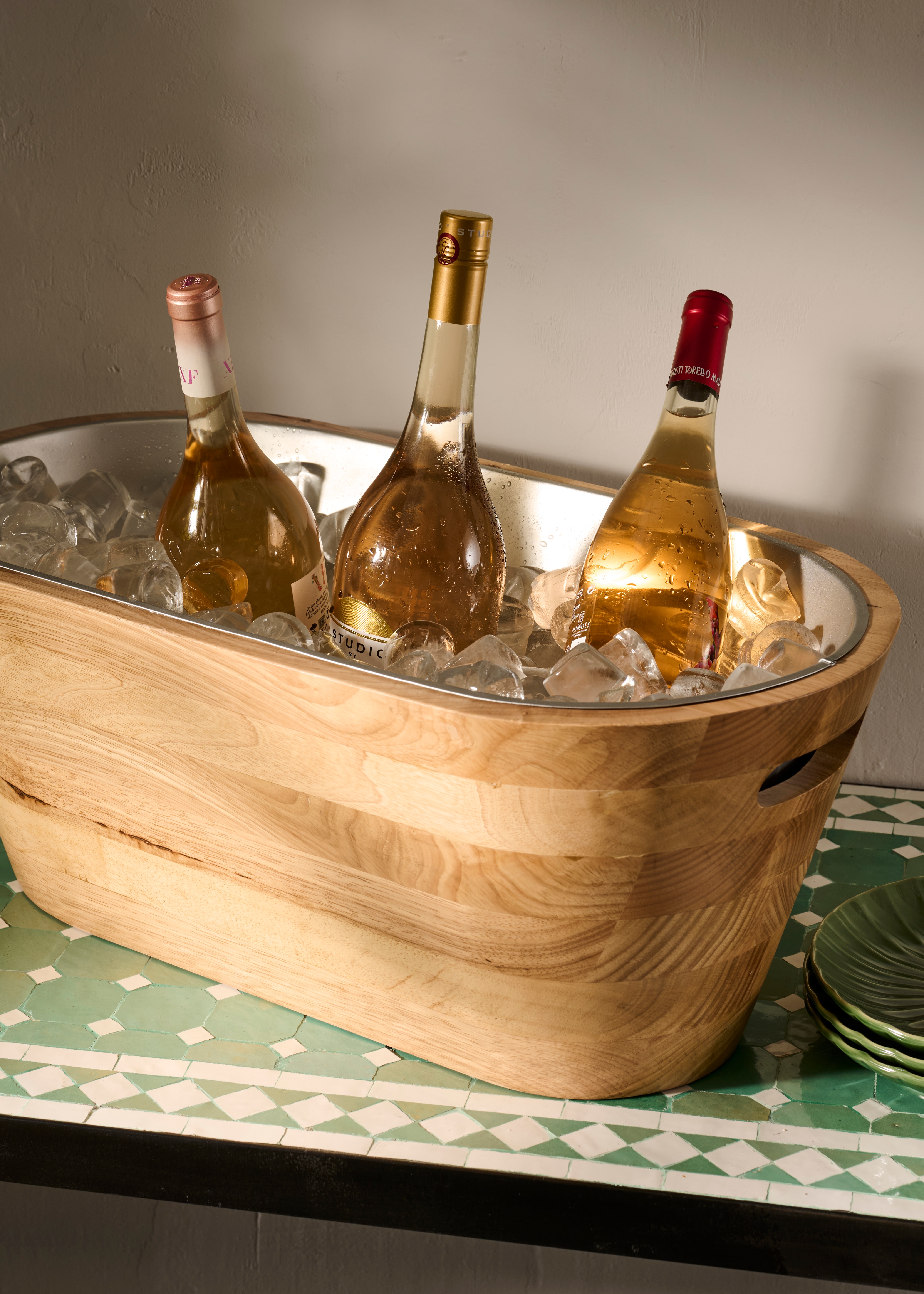 Balde de Champanhe de Madeira Ibiza Natural-4