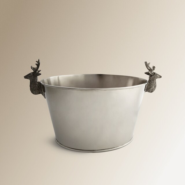 Champanera de metal con asas de ciervo El Corte Inglés