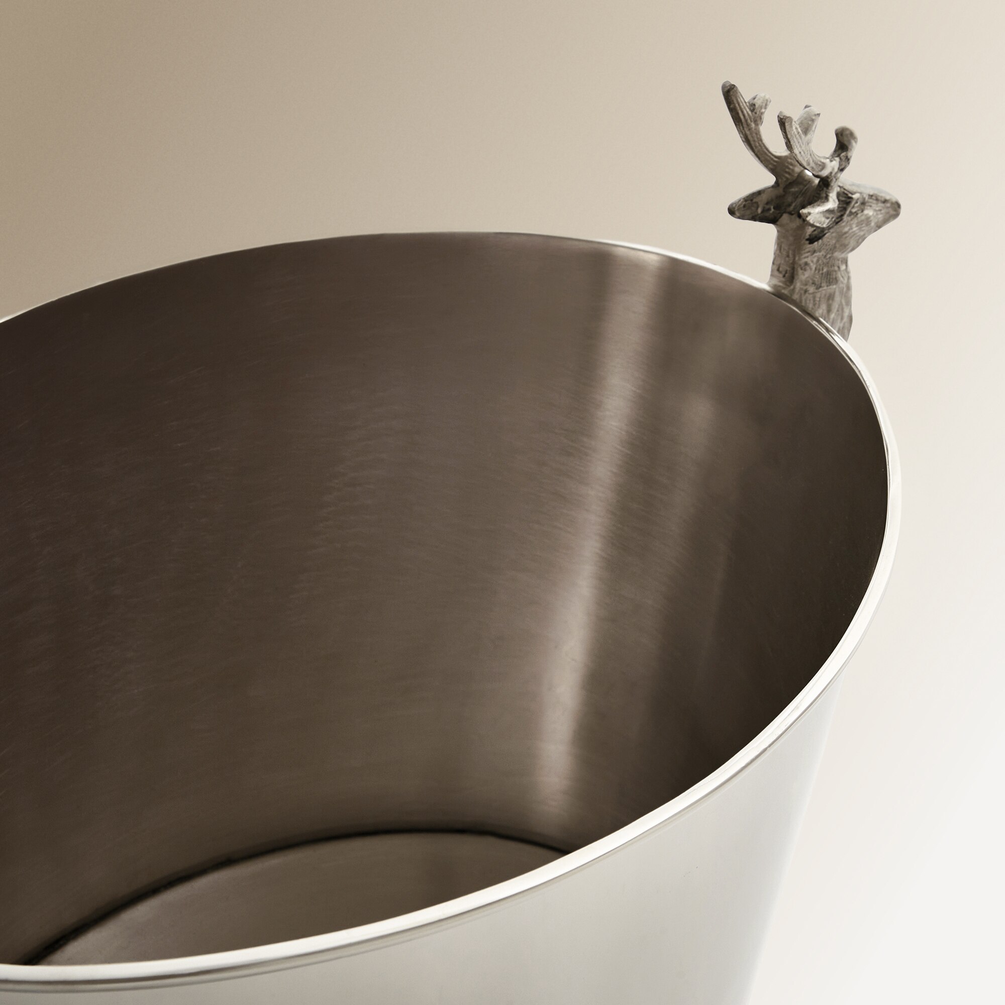Champanera de metal con asas de ciervo El Corte Inglés - Plata Plata-2