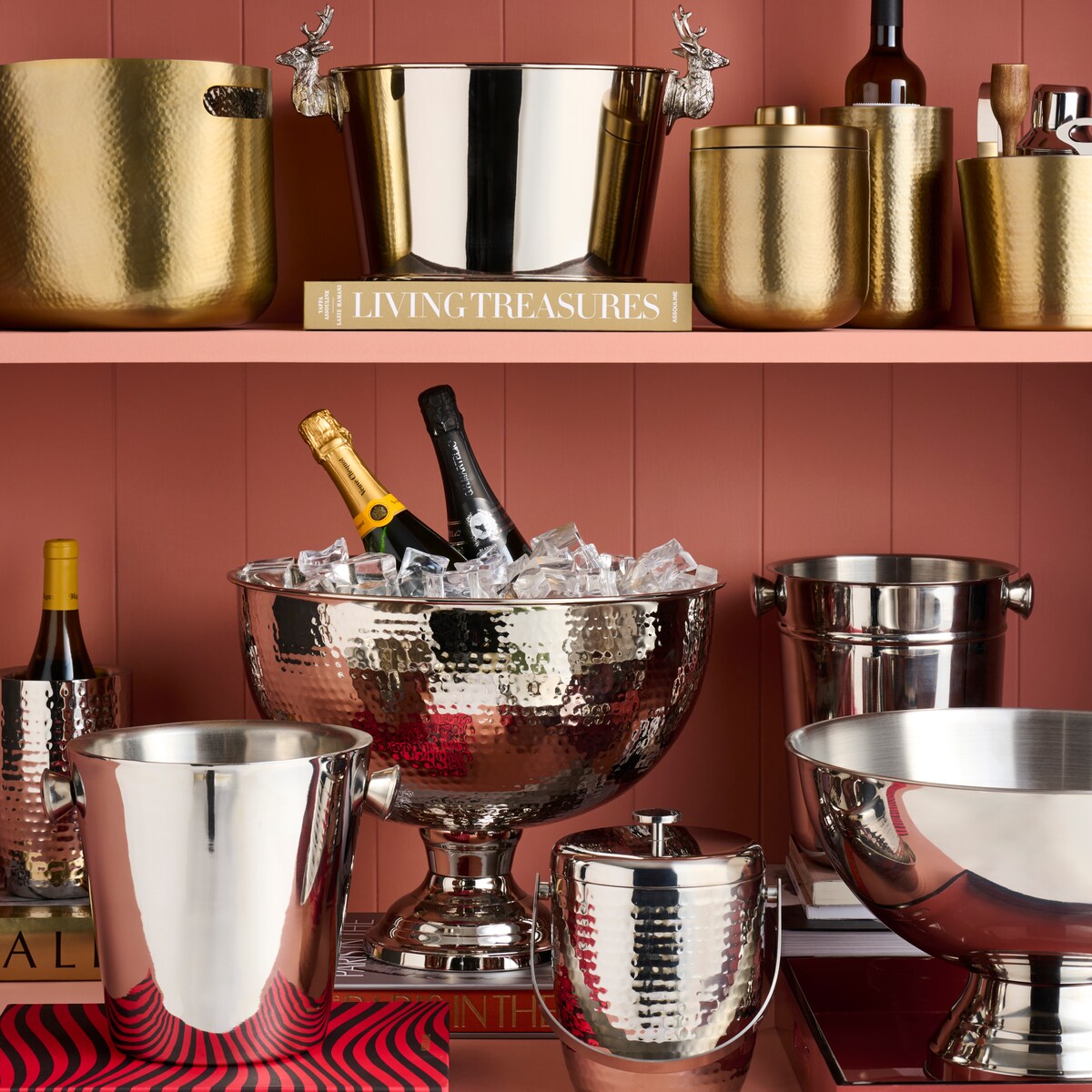 Balde para Champanhe Lincoln Dourado-4