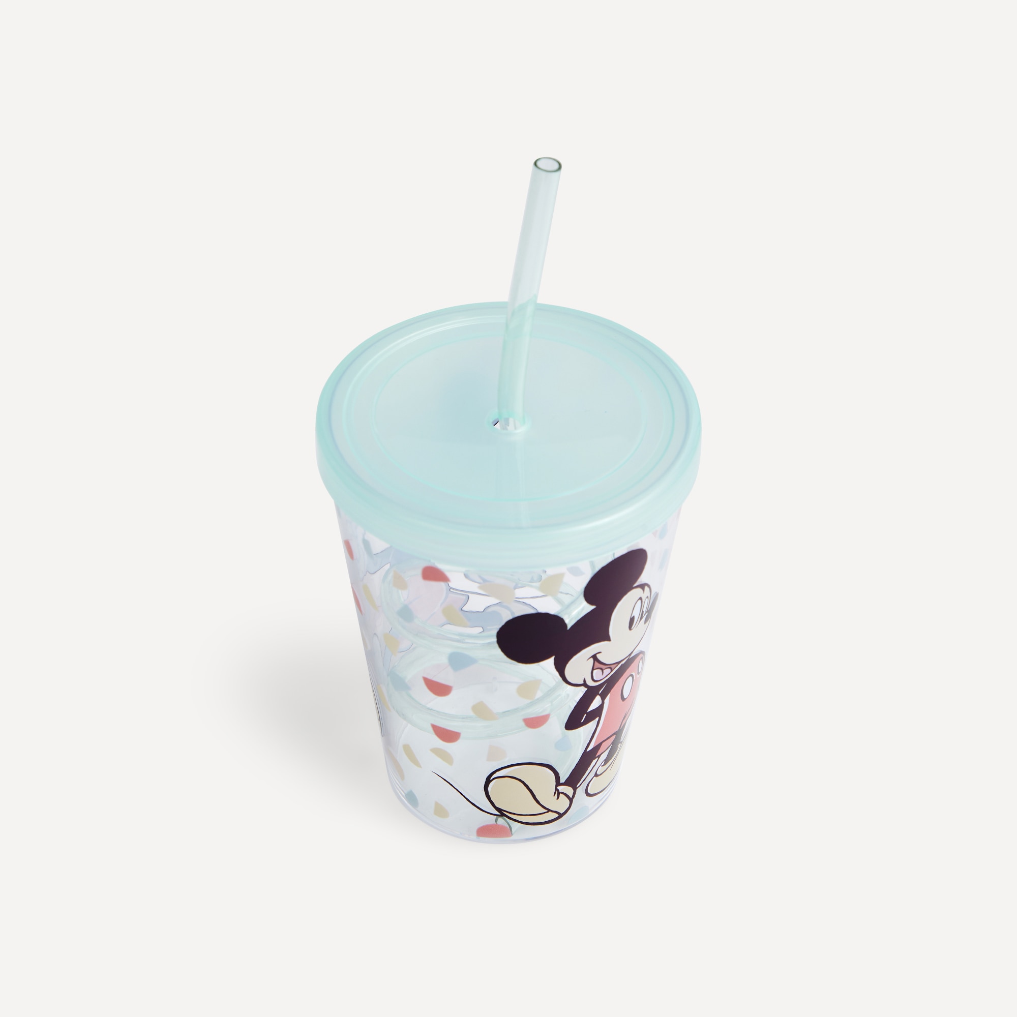 Vaso con pajita Cozy Mickey Disney Transparente-2