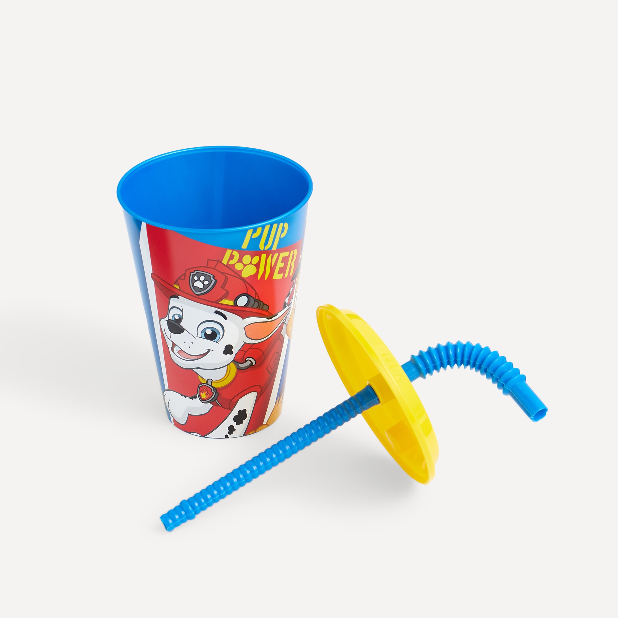 Vaso con caña 430 ml Paw Patrol Azul-3