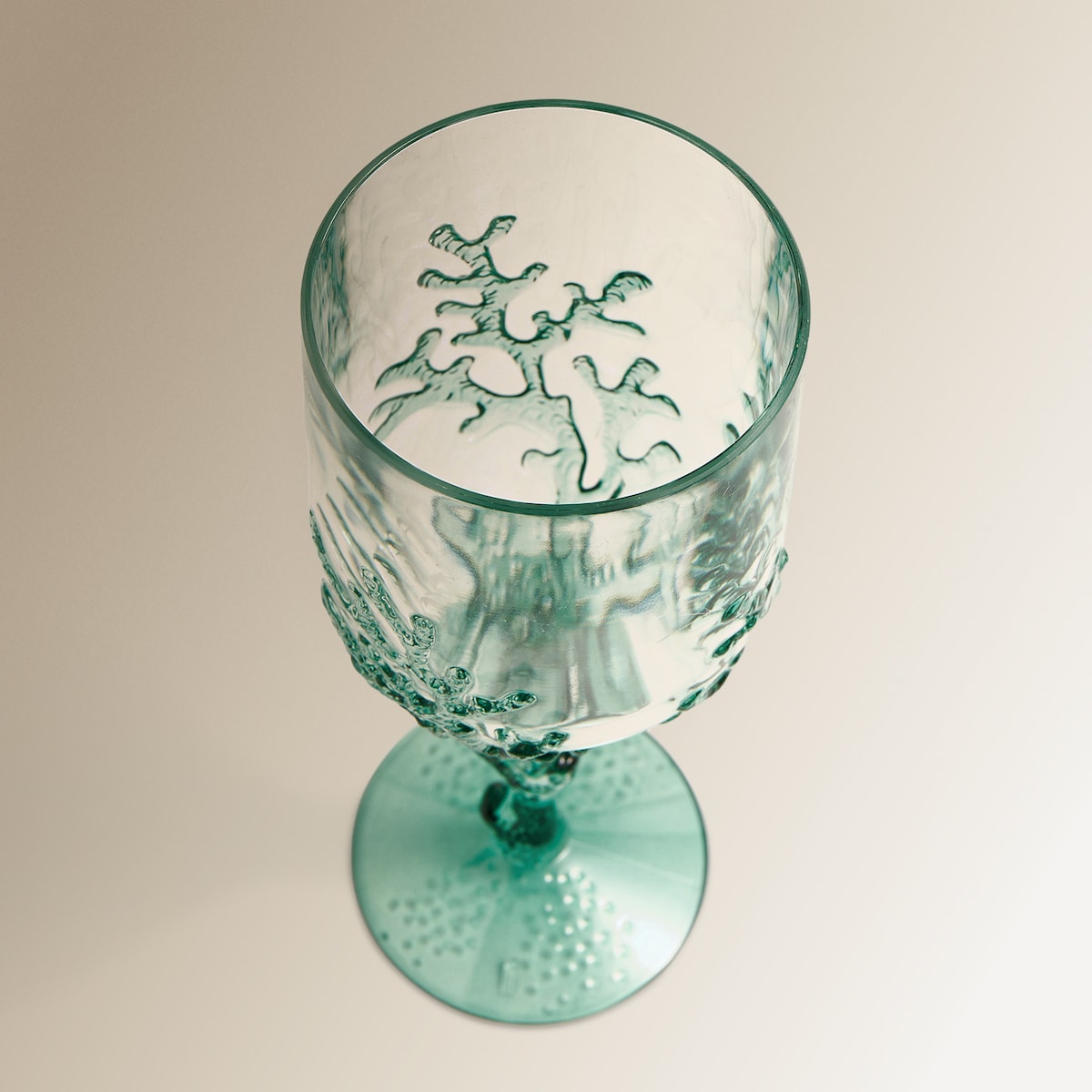 Copo de Vinho Acrílico Coral Água-marinha-3