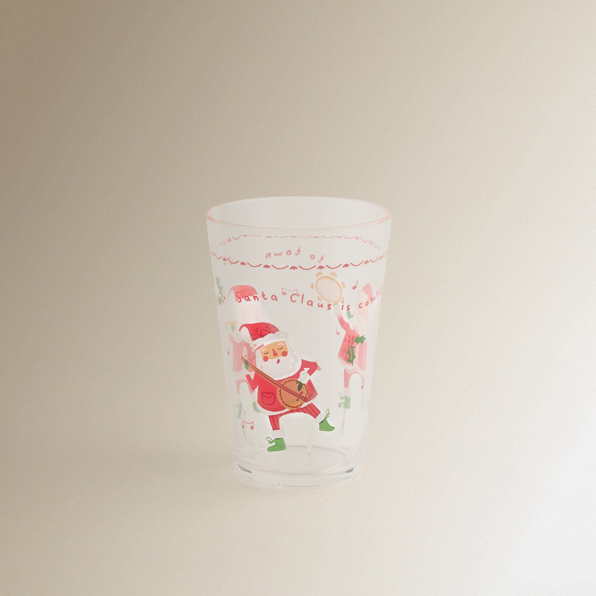 Vaso acrílico Papá Noel Navidad Rojo-2
