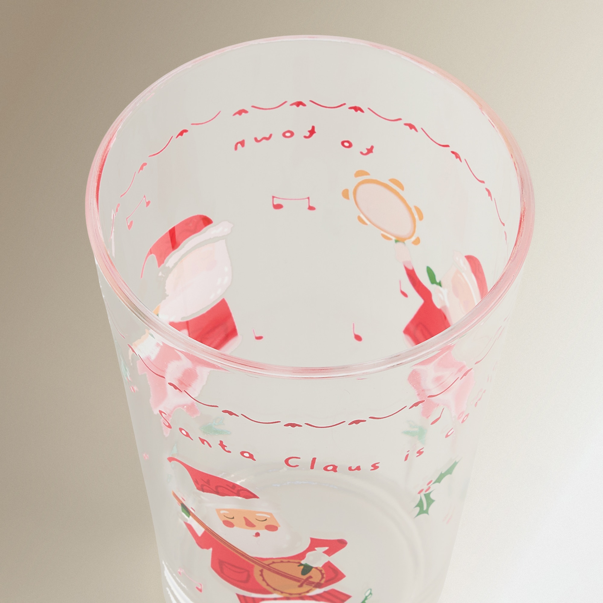 Vaso acrílico Papá Noel Navidad Rojo-3