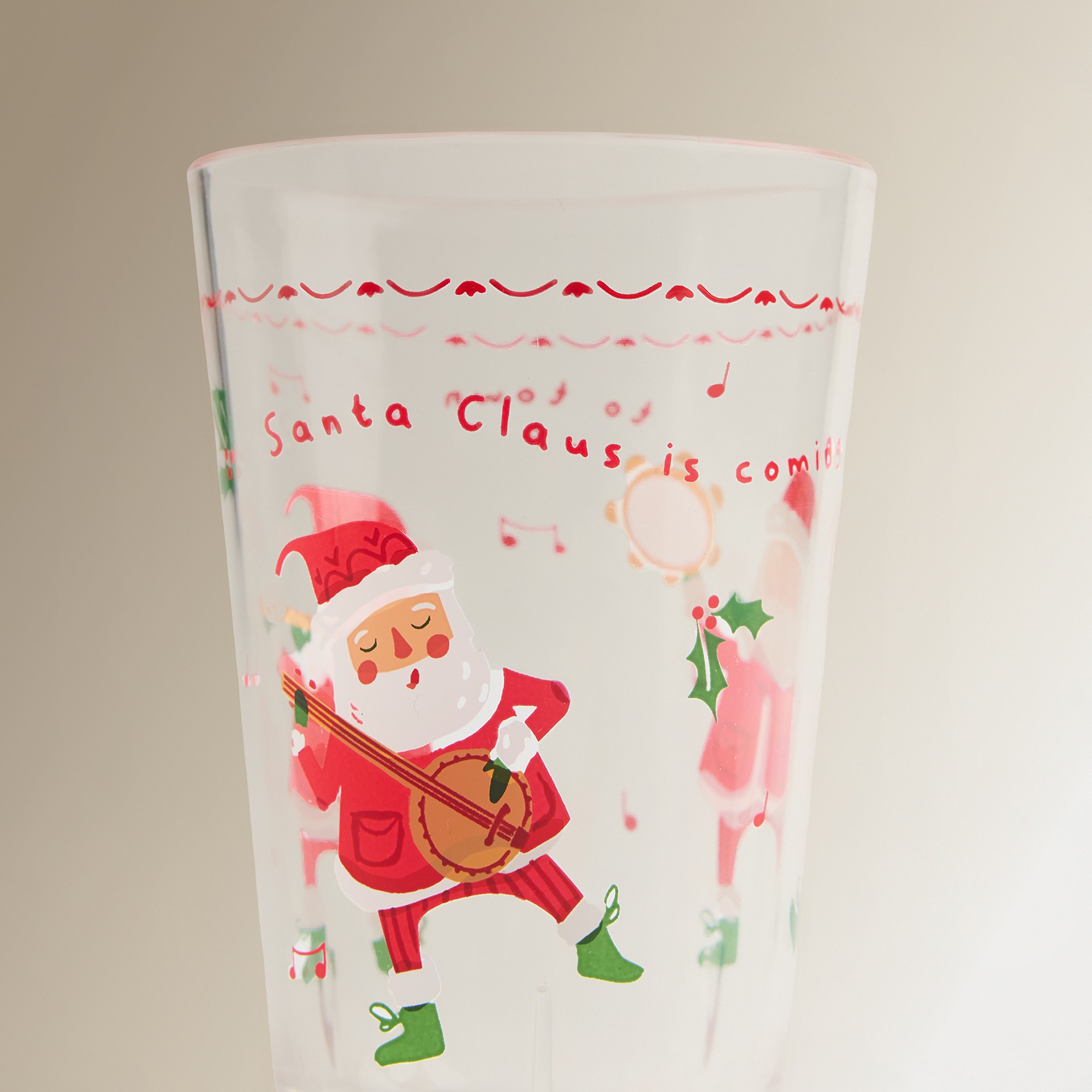 Vaso acrílico Papá Noel Navidad Rojo-4