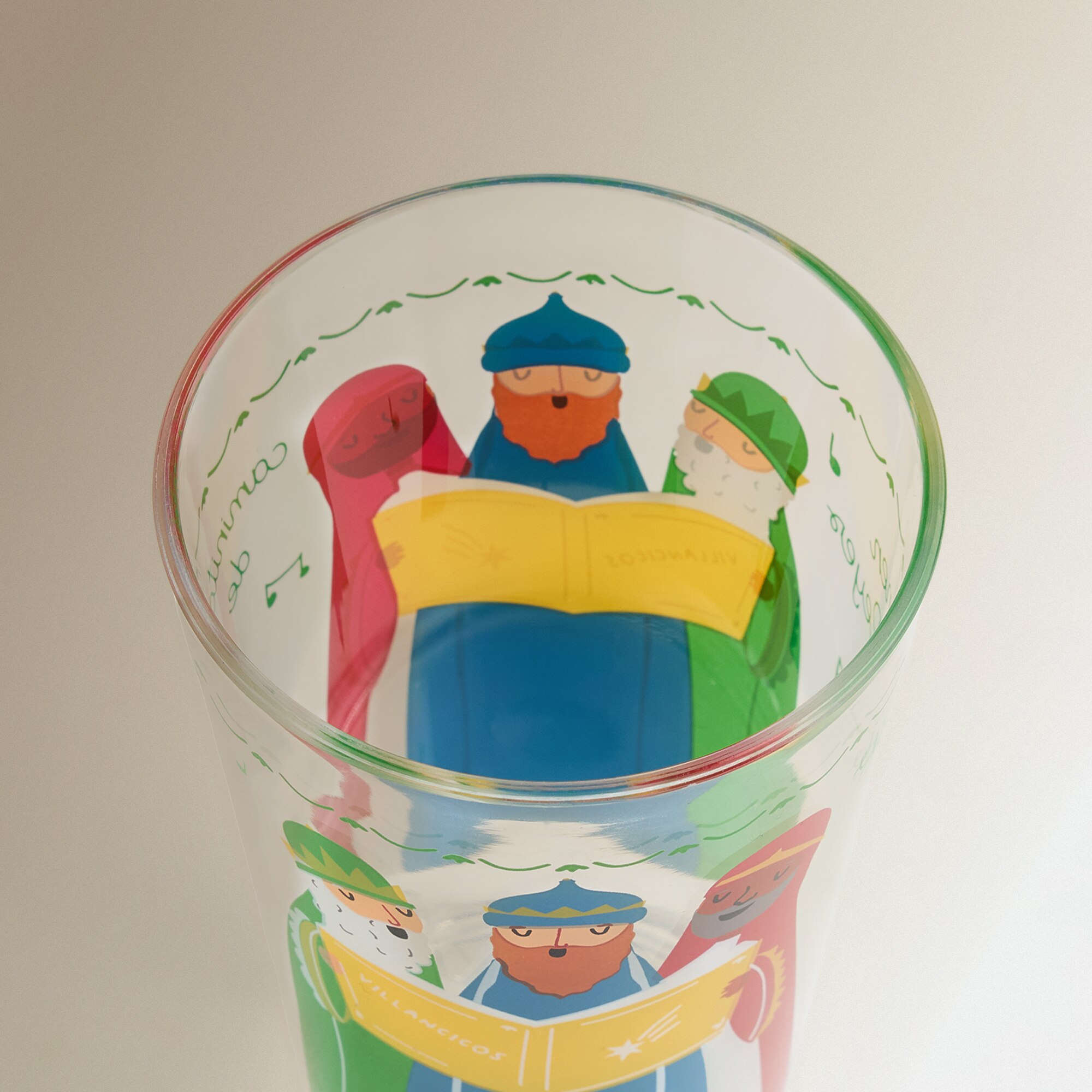 Vaso acrílico Reyes Magos Navidad Multicolor-3