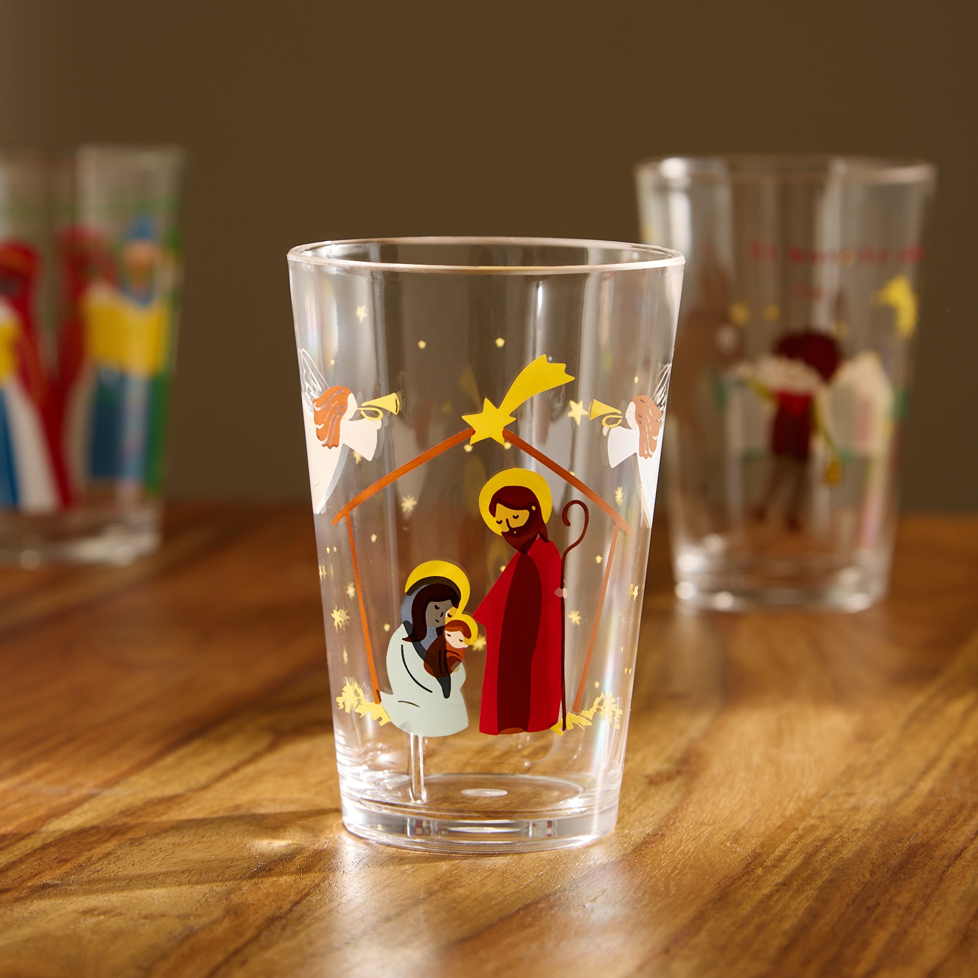 Vaso acrílico Portal de Belén Navidad Multicolor-1