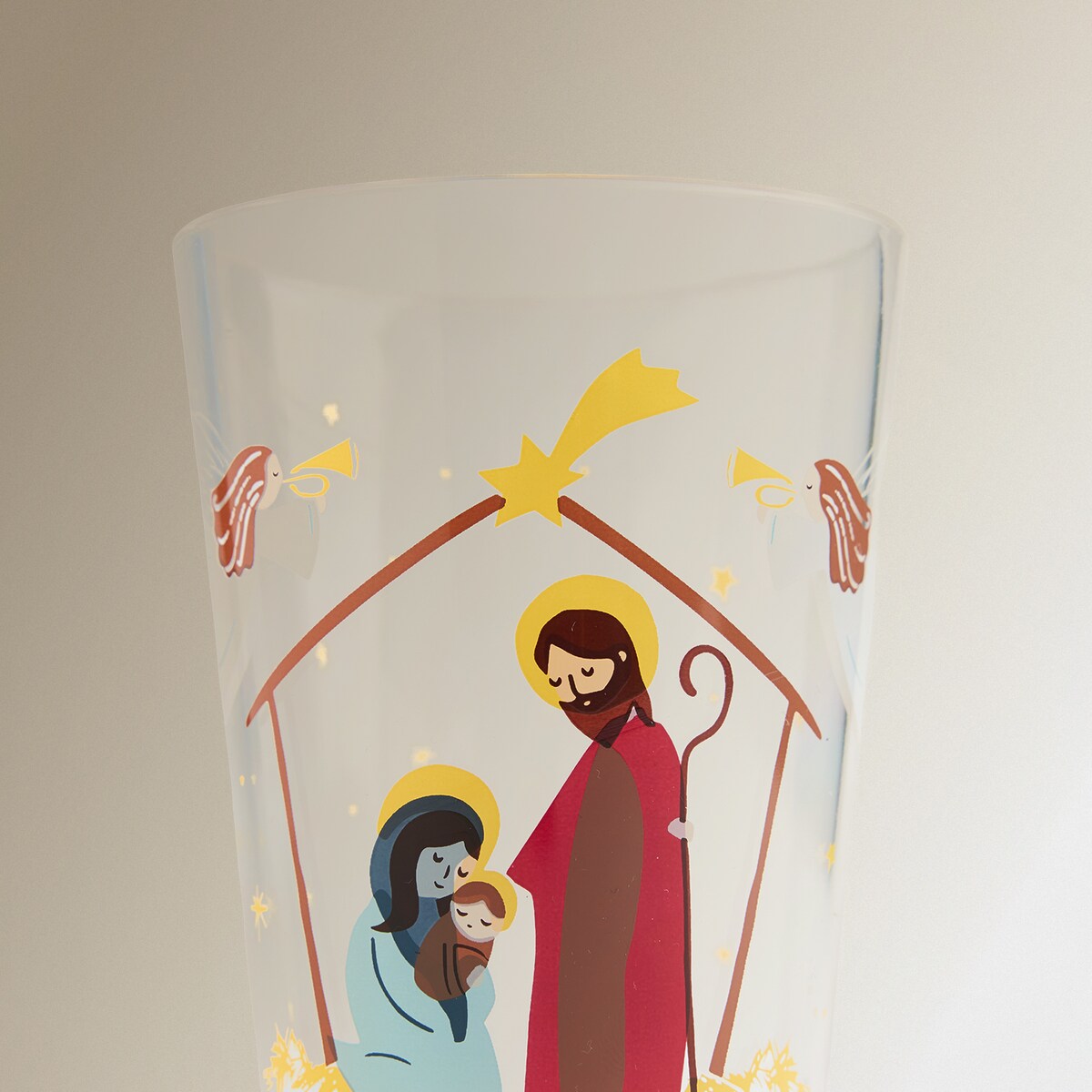 Vaso acrílico Portal de Belén Navidad Multicolor-4