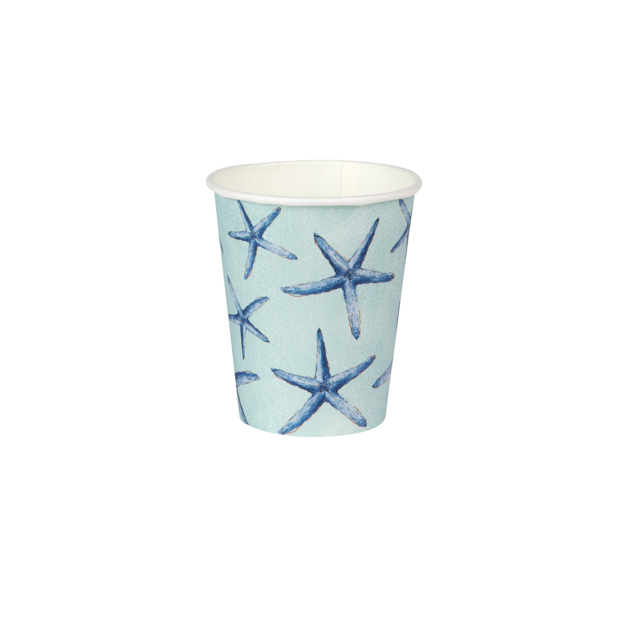 Conjunto de 8 copos descartáveis Estrelas Água-marinha-2
