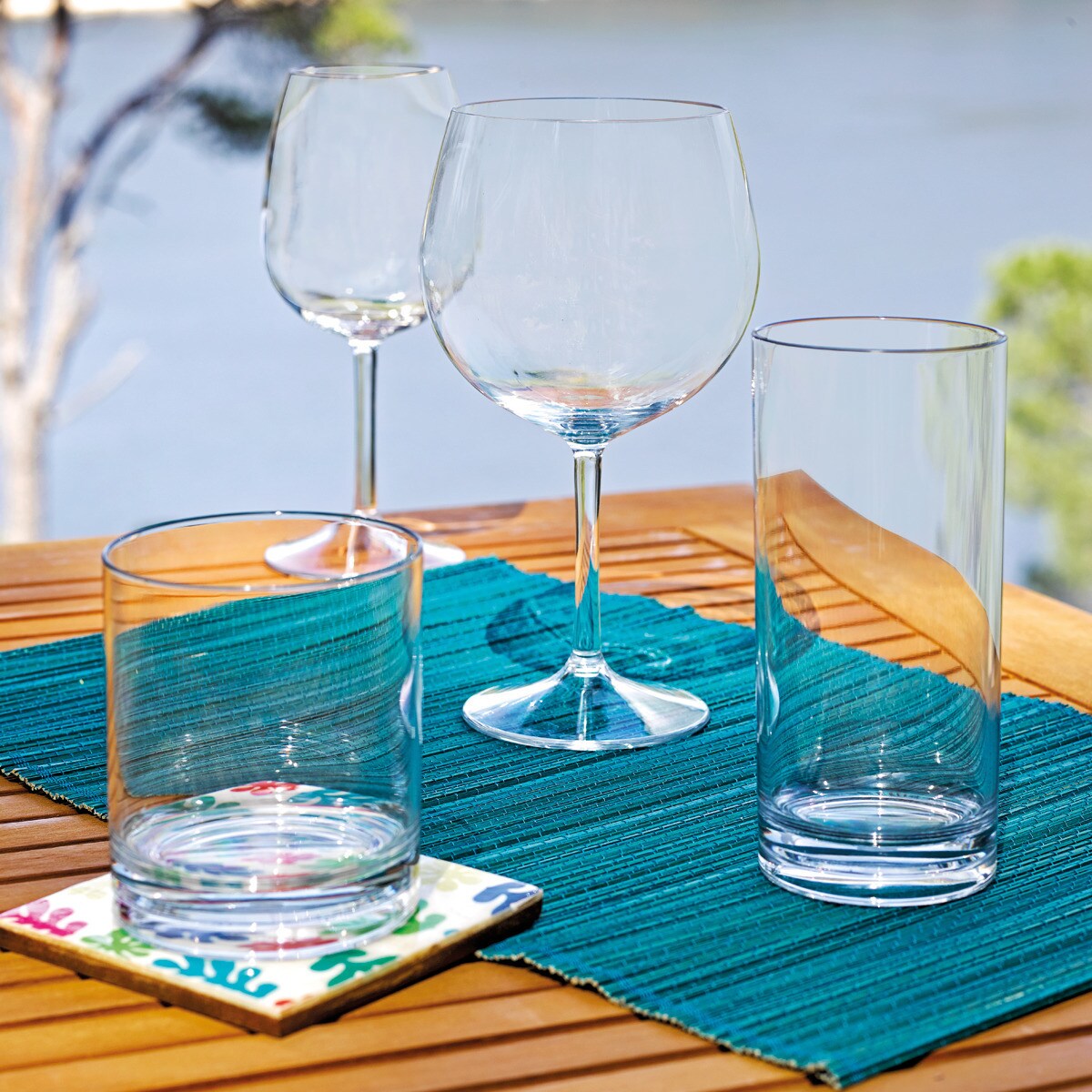 Conjunto de 2 copos baixos Mónaco Transparente-3