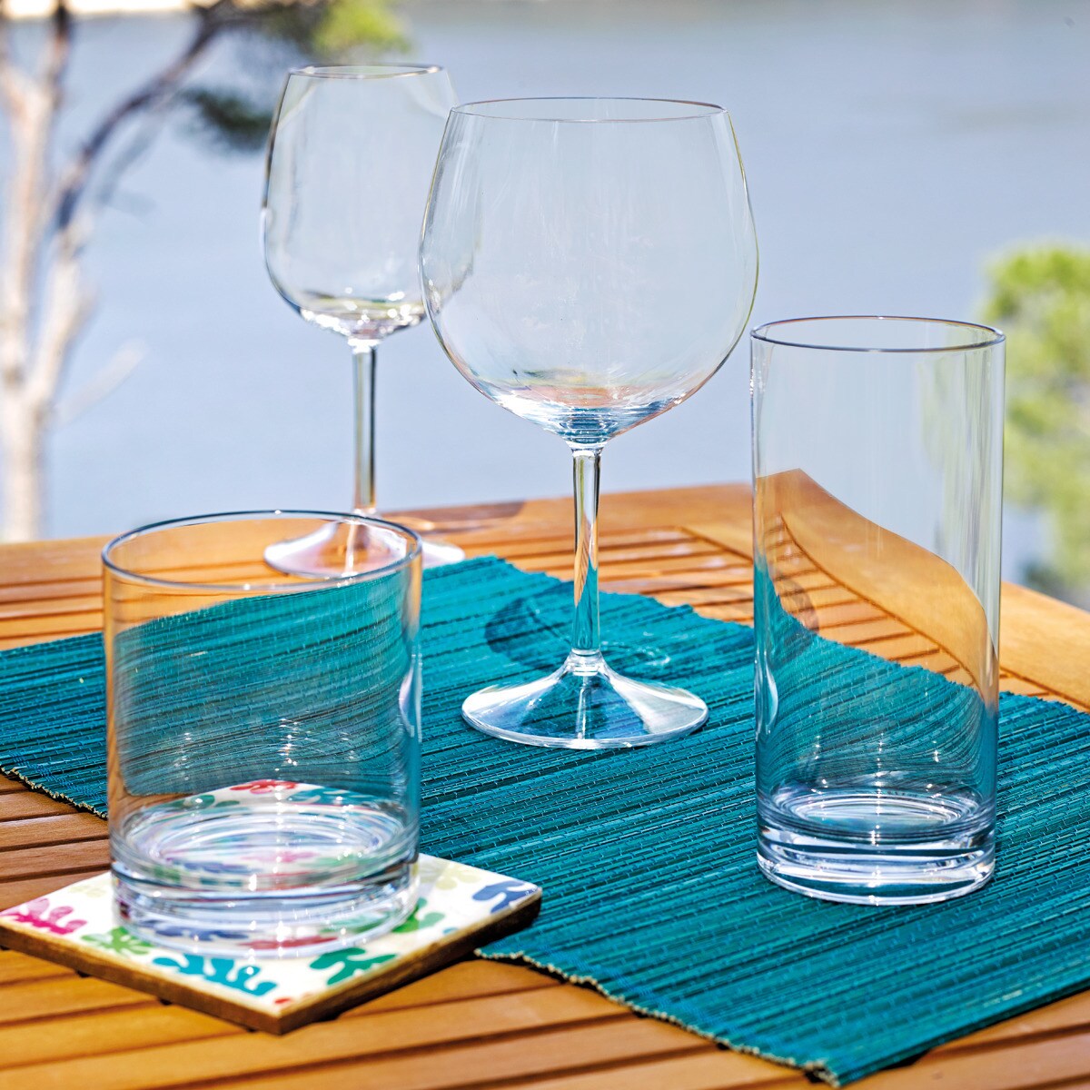 Conjunto de 2 copos altos Mónaco Transparente-3