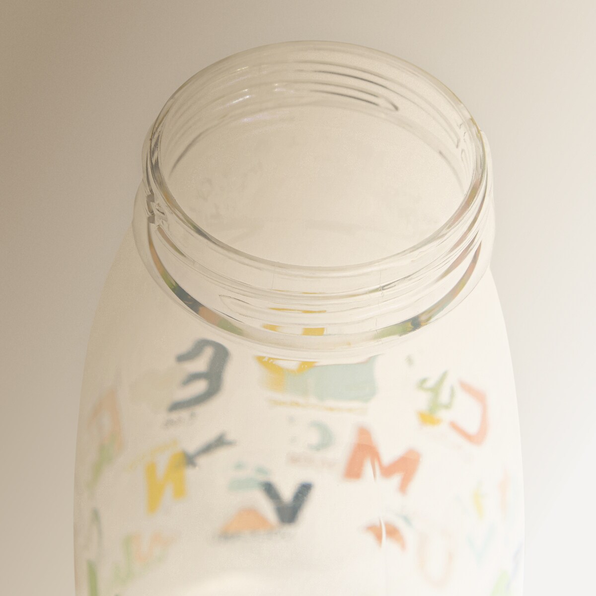 Garrafa com Palhinha Letras Mini Home Multicolor-2