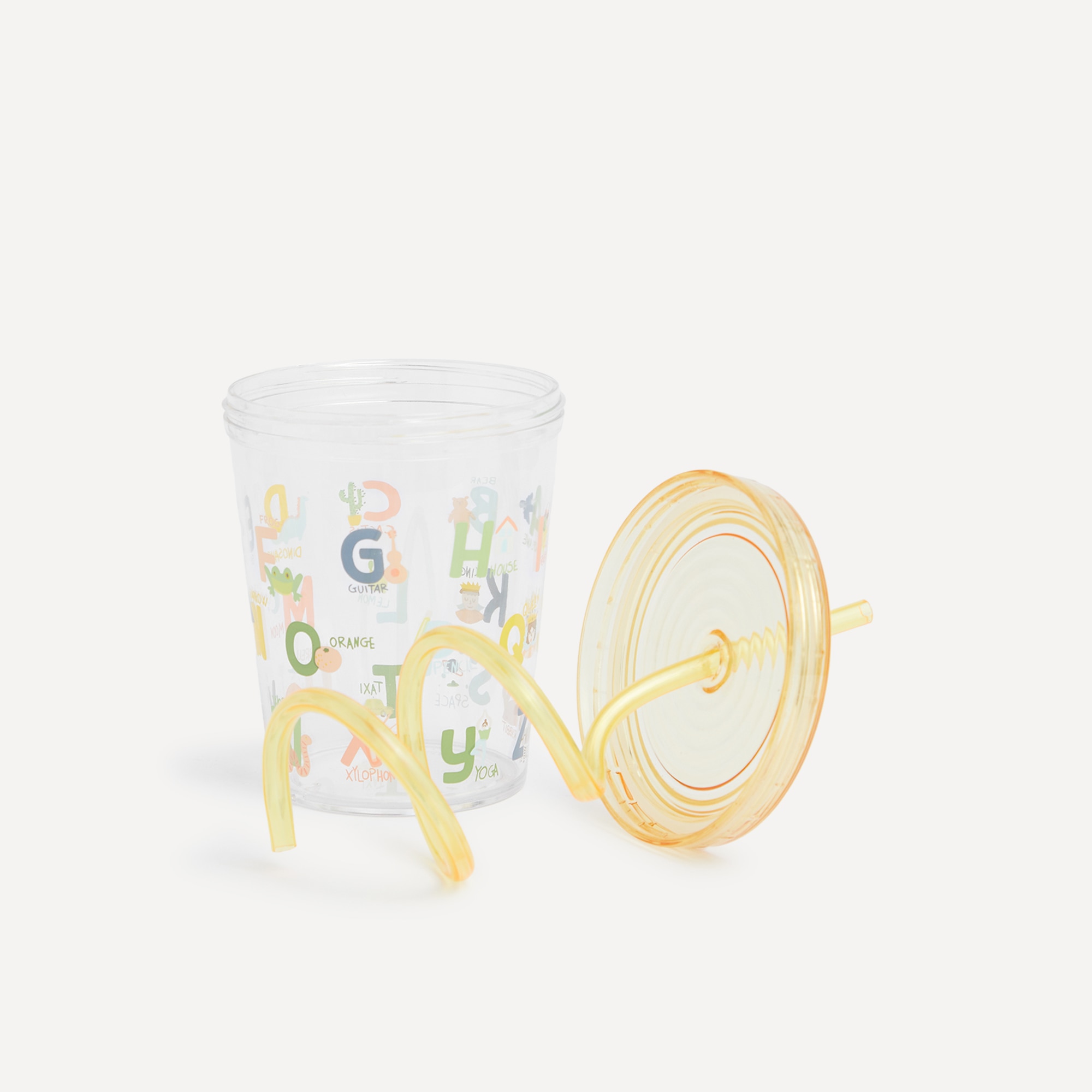 Copo com Palhinha Letras Mini Home Multicolor-3