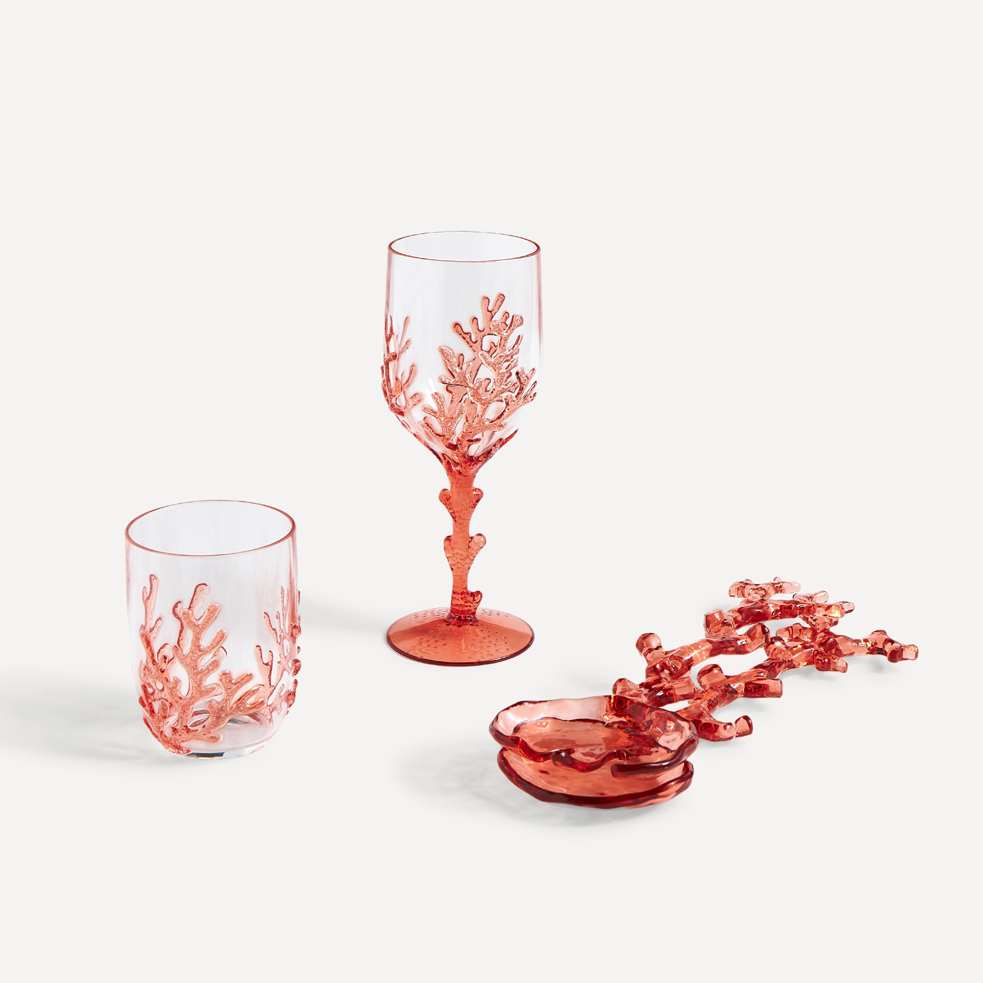 Copo de Vinho Acrílico Coral Vermelho-3