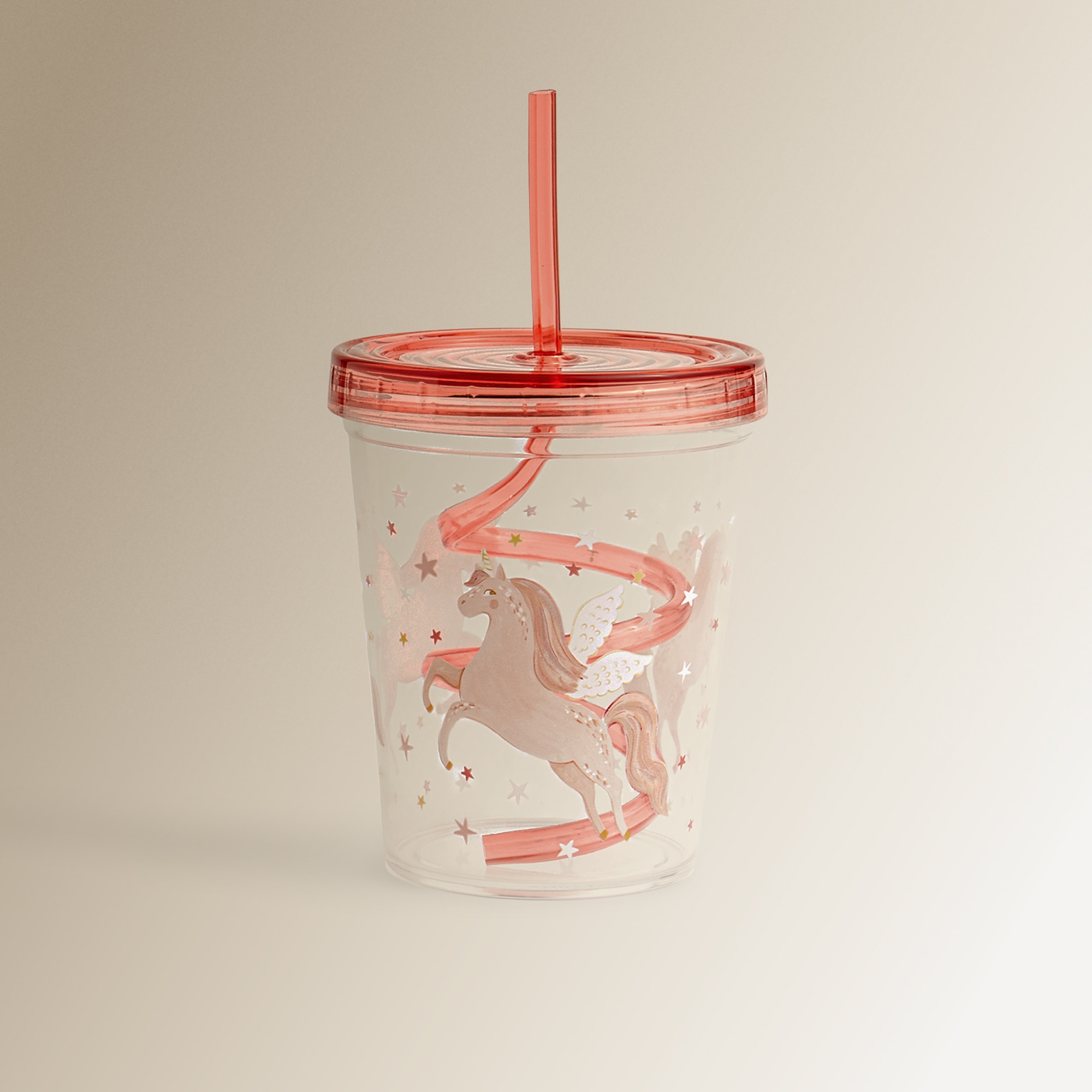 Imagem 0 de Copo Acrílico Infantil com Palhinha Unicórnios