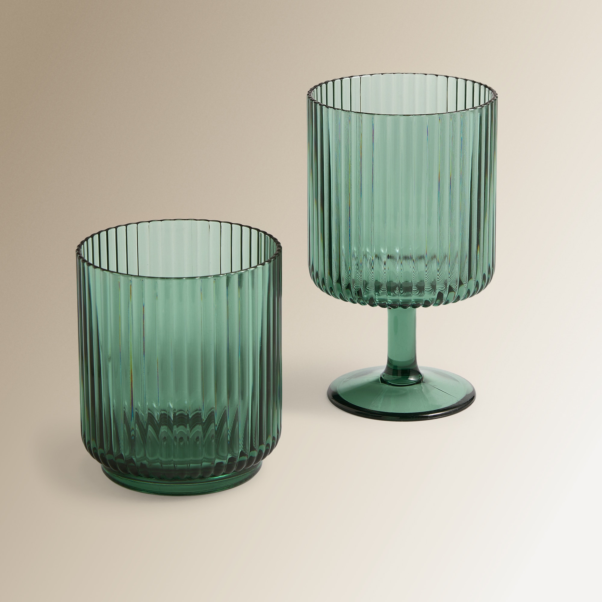 Vaso de agua acrílico Stack El Corte Inglés - Verde Verde-4
