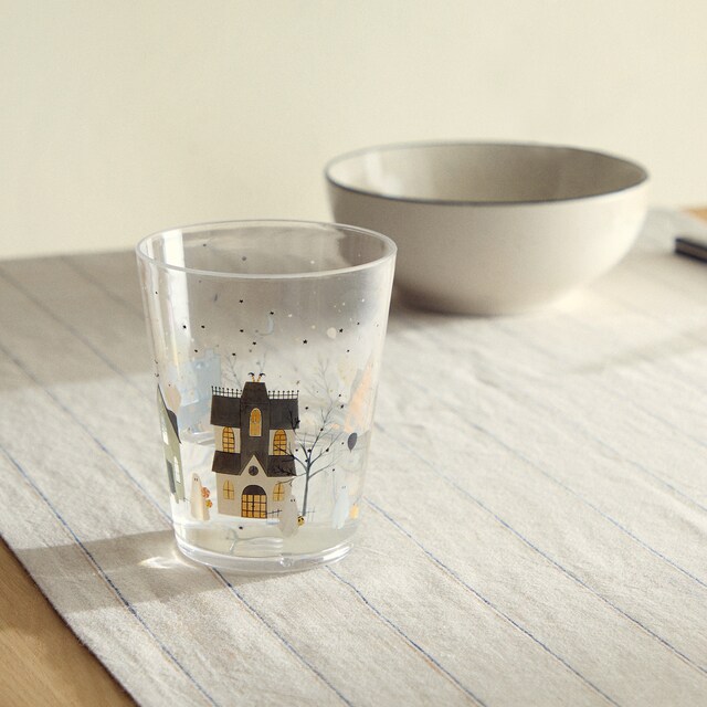 Vaso de agua acrílico Ghost Village Halloween