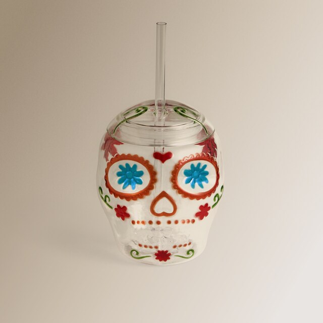 Imagen 0 de Jarra con pajita Calavera Basics El Corte Inglés
