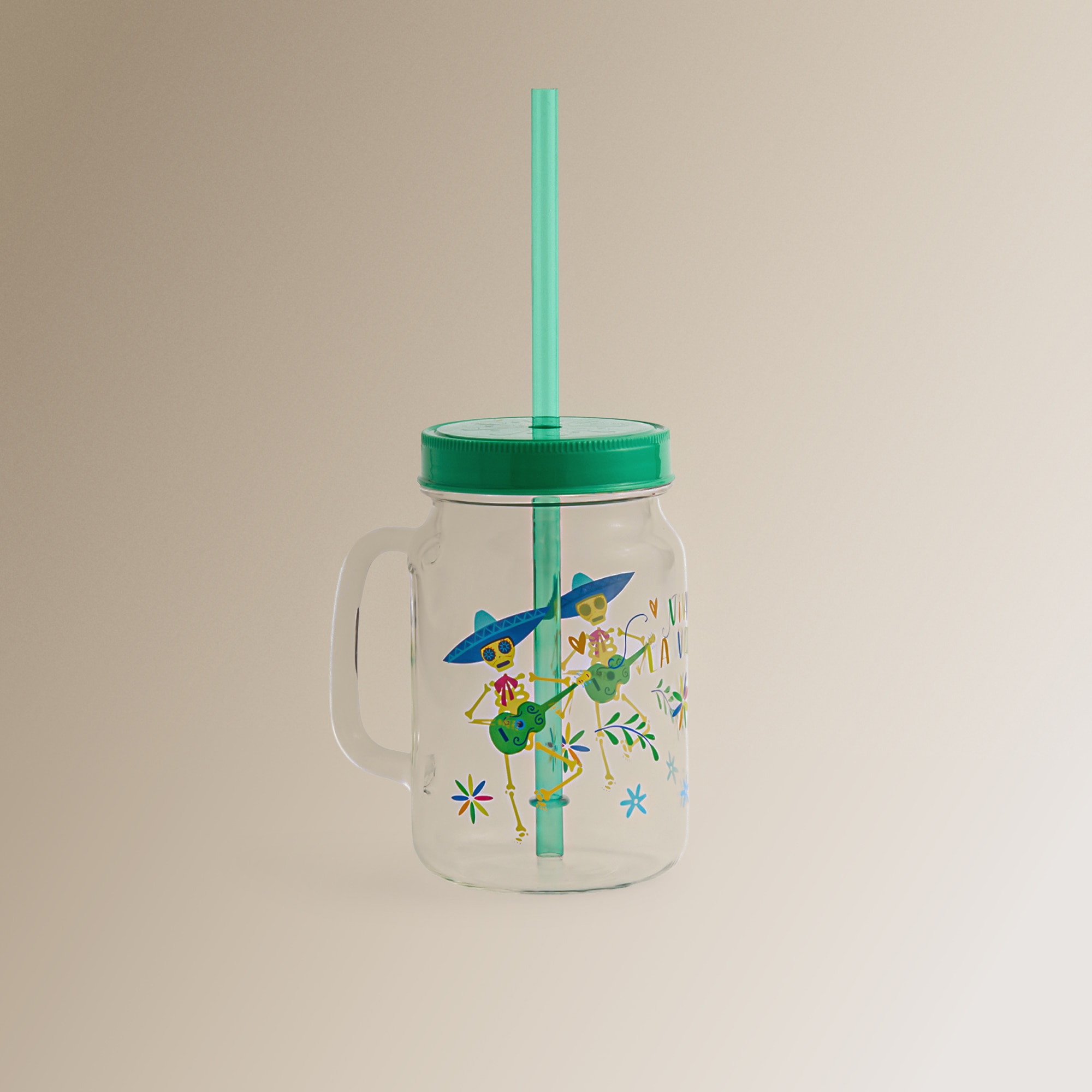 Imagen 0 de Jarra con pajita Jalisco Esqueleto Basics El Corte Inglés