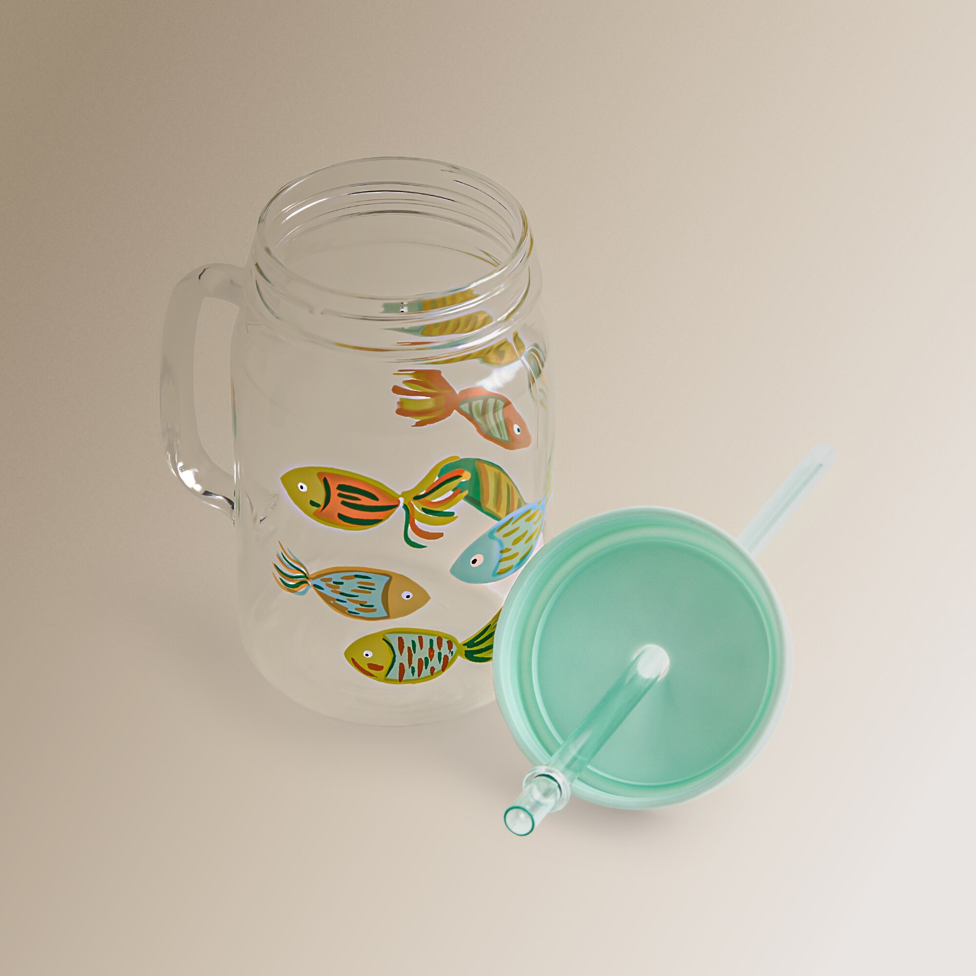 Jarra con pajita Jalisco Pacífico Basics El Corte Inglés Verde Agua-2