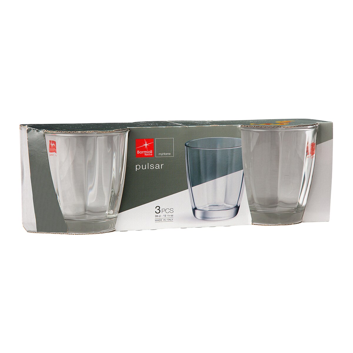 Conjunto de 3 copos Pulsar Bormioli Rocco Transparente-3