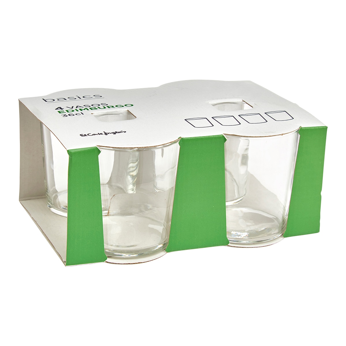 Set de 4 vasos de pinta 36 cl Edimburgo El Corte Inglés Cristal-3