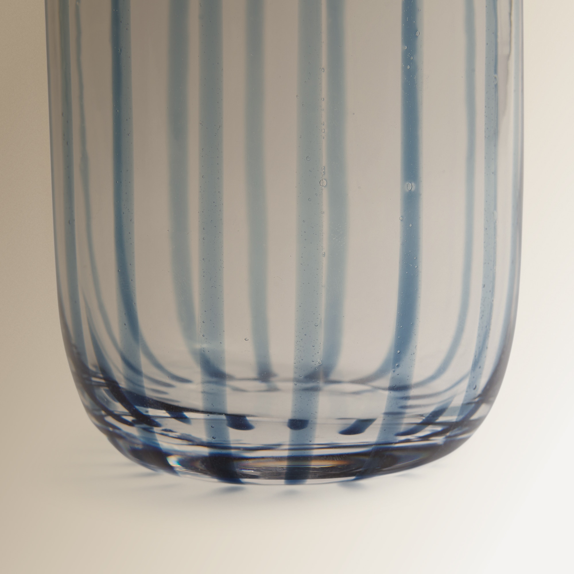 Copo de água de vidro Stripes Azul-4