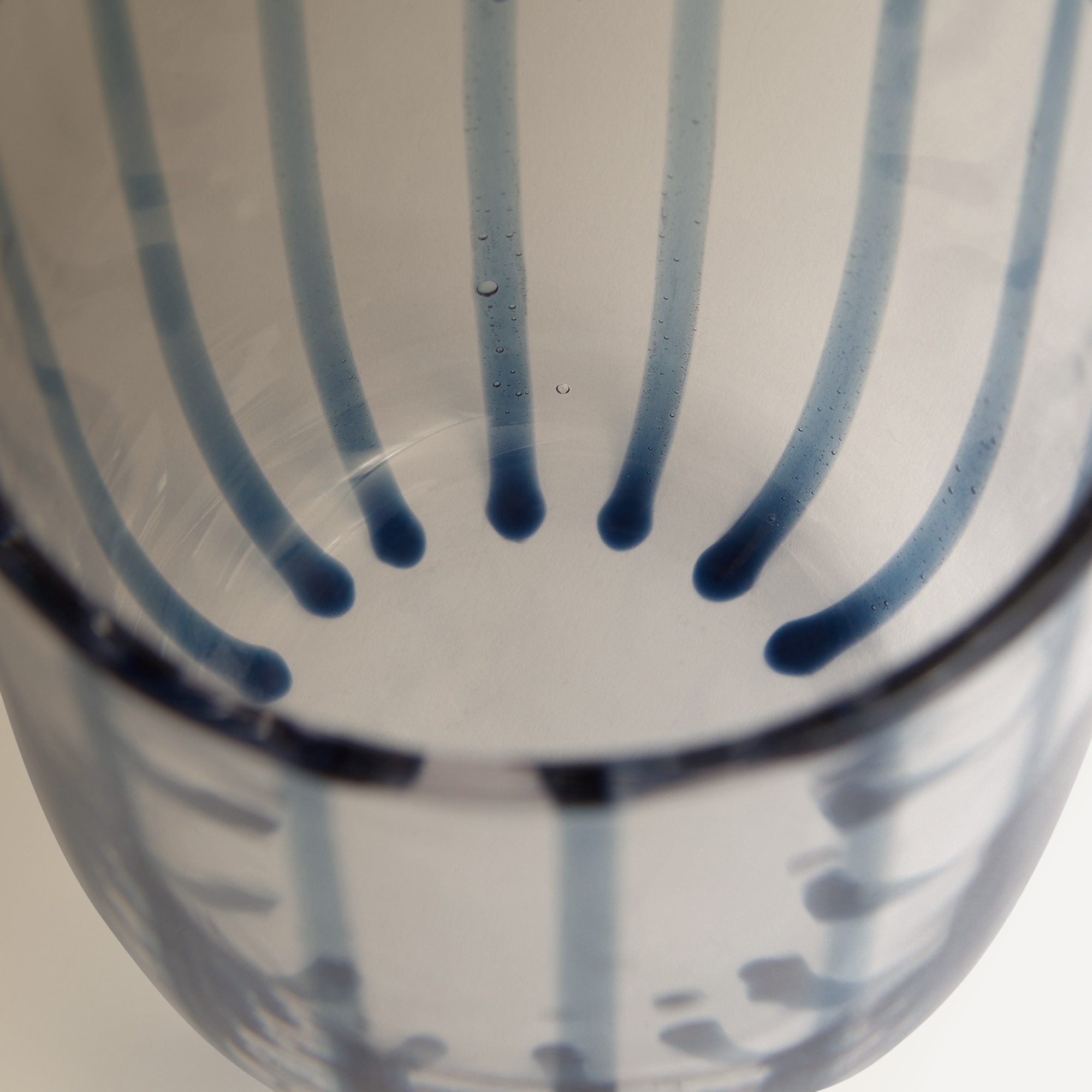 Copo de água de vidro Stripes Azul-5