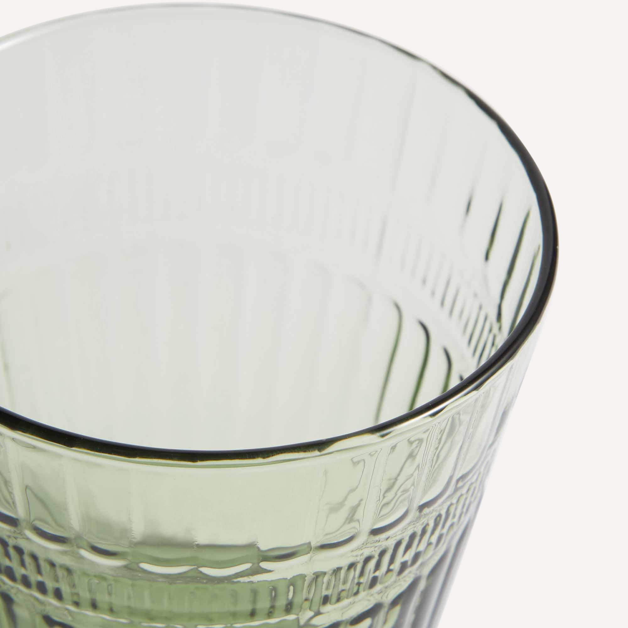 Copo de água de vidro Glow Verde-2